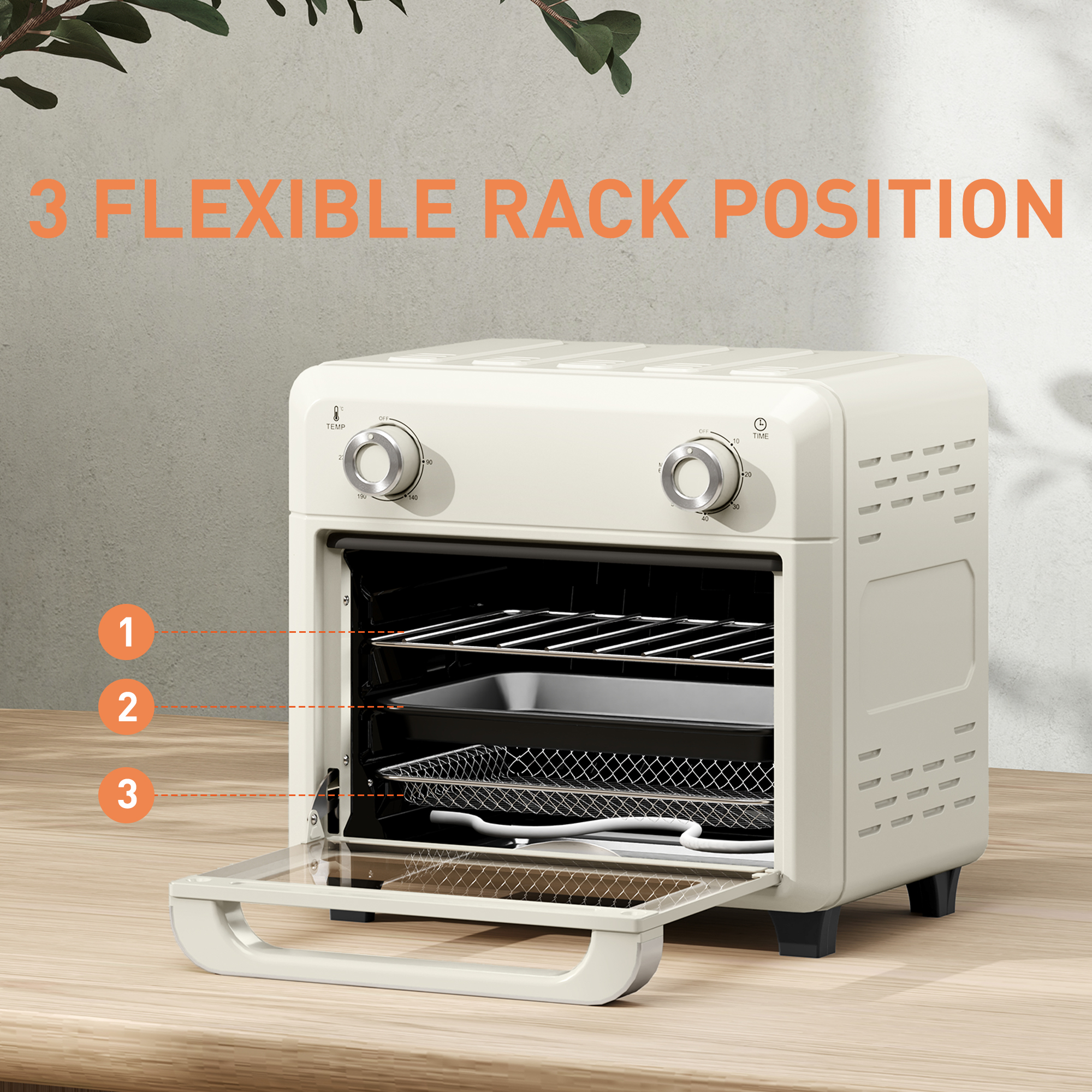 10L Air Fryer Oven, Mini Oil Free Cooking, Grill, Roast, Bake, With Adjustable — image 4