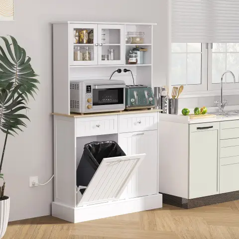 kitchen cabinet with charging station 2 tilt out cabinets microwave stan