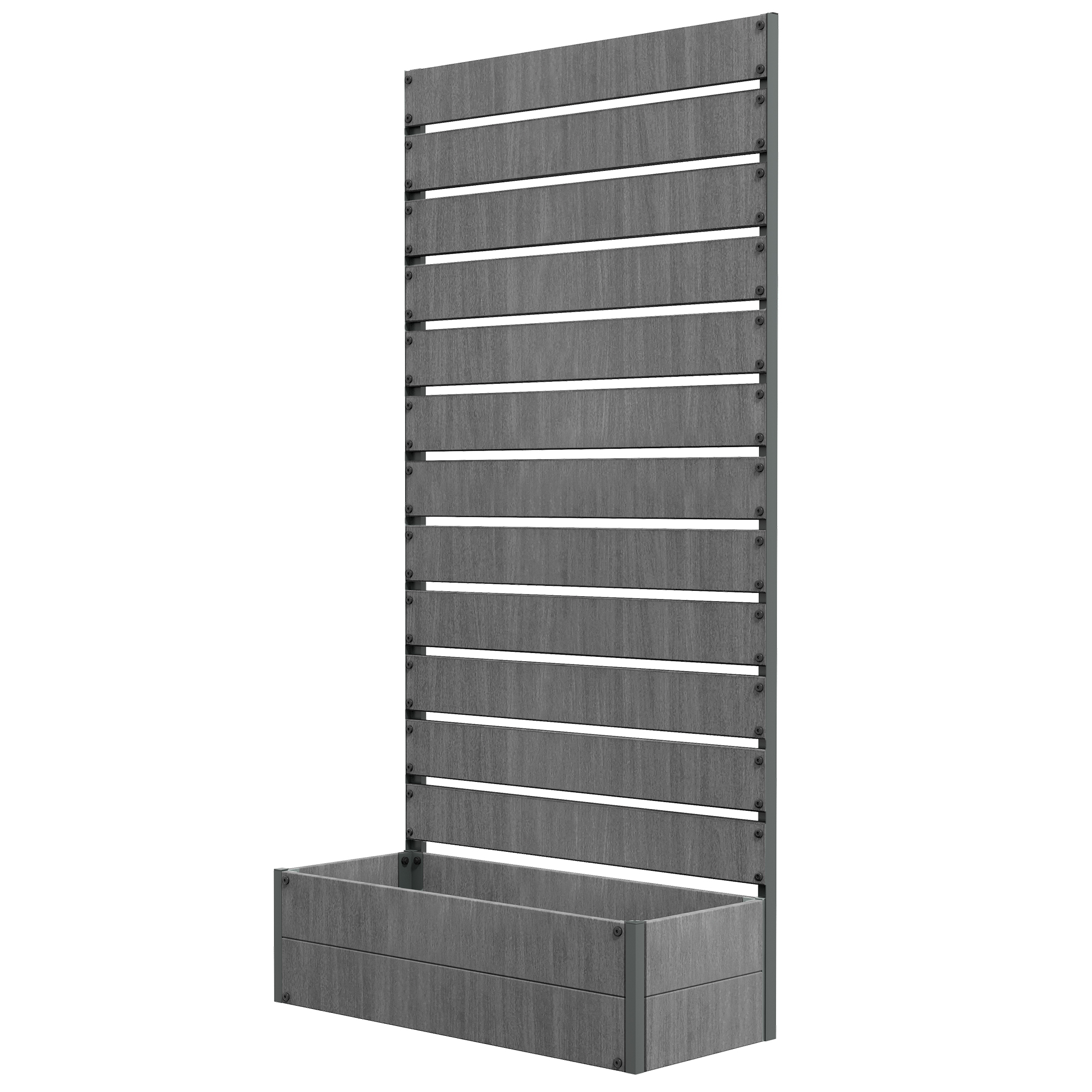 Trellis Planter for Climbing Plants, Raised Garden Bed with Trellis, Planter Box for Outdoor Garden, Dark Gray image 16