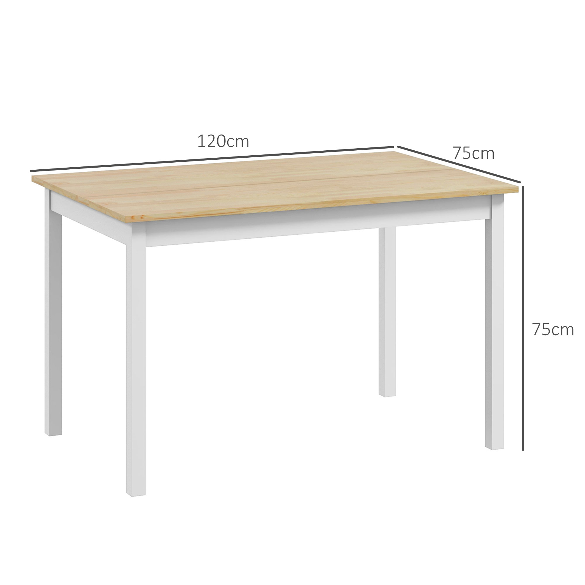 Four-Seater Farmhouse-Style Wooden Table — image 4