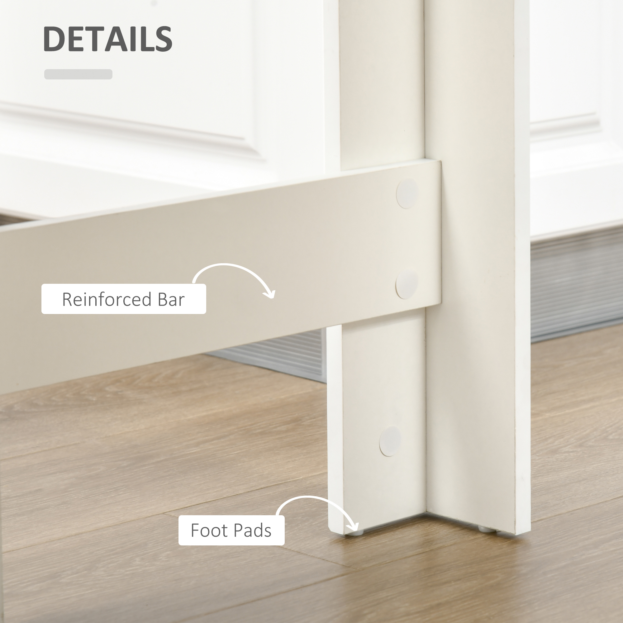 Bar Table, Dining With 4-Tier Storage Shelf For Breakfast Kitchen, Room, Living — image 4