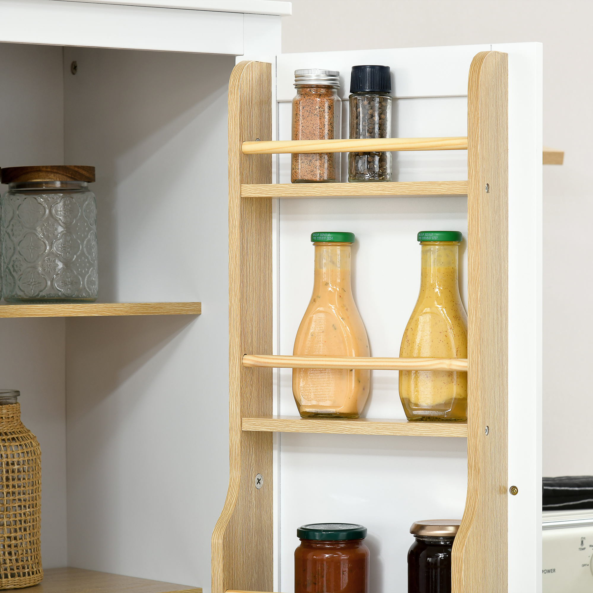 72" Kitchen Pantry Storage Cabinet view 7