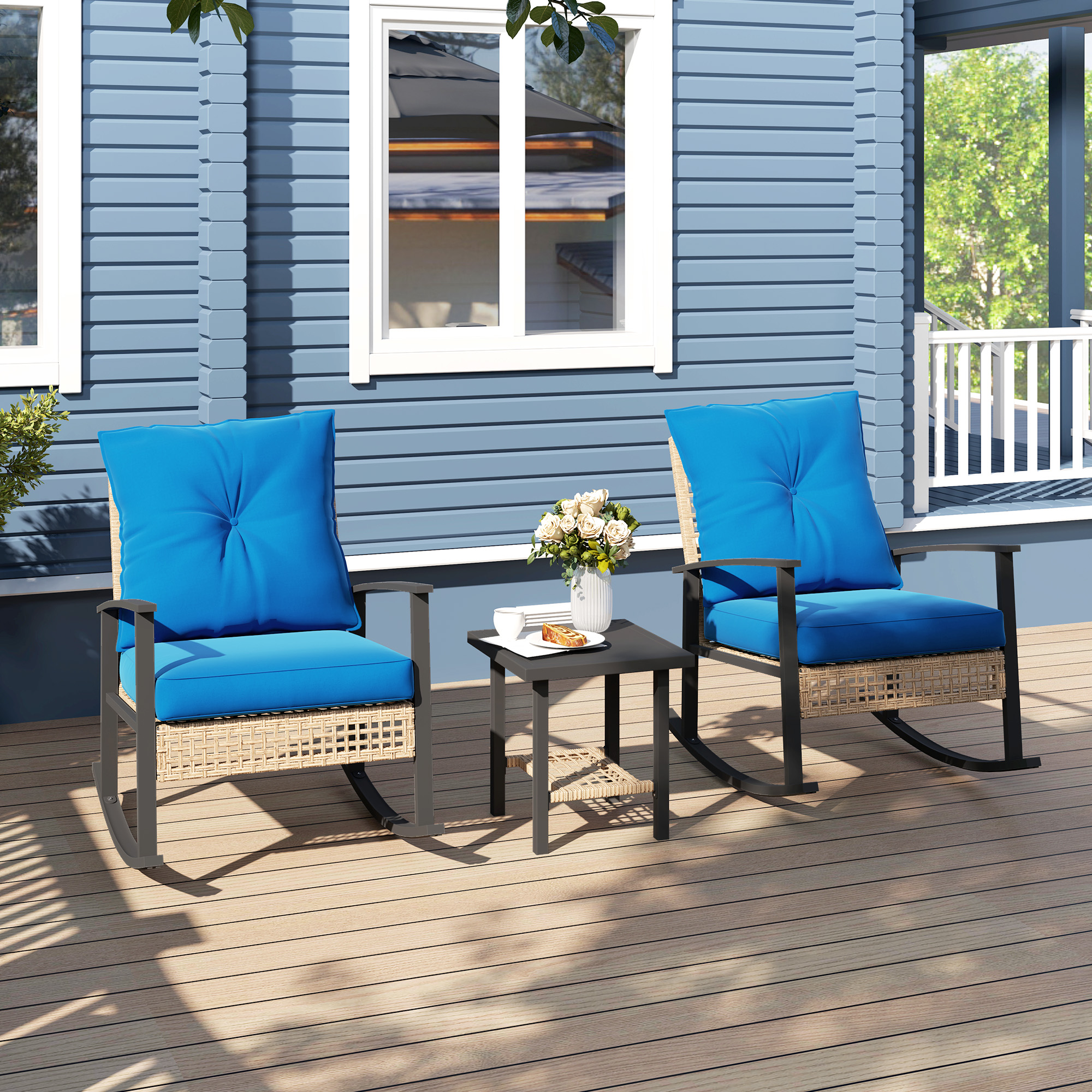 3-Piece Wicker Bistro Set