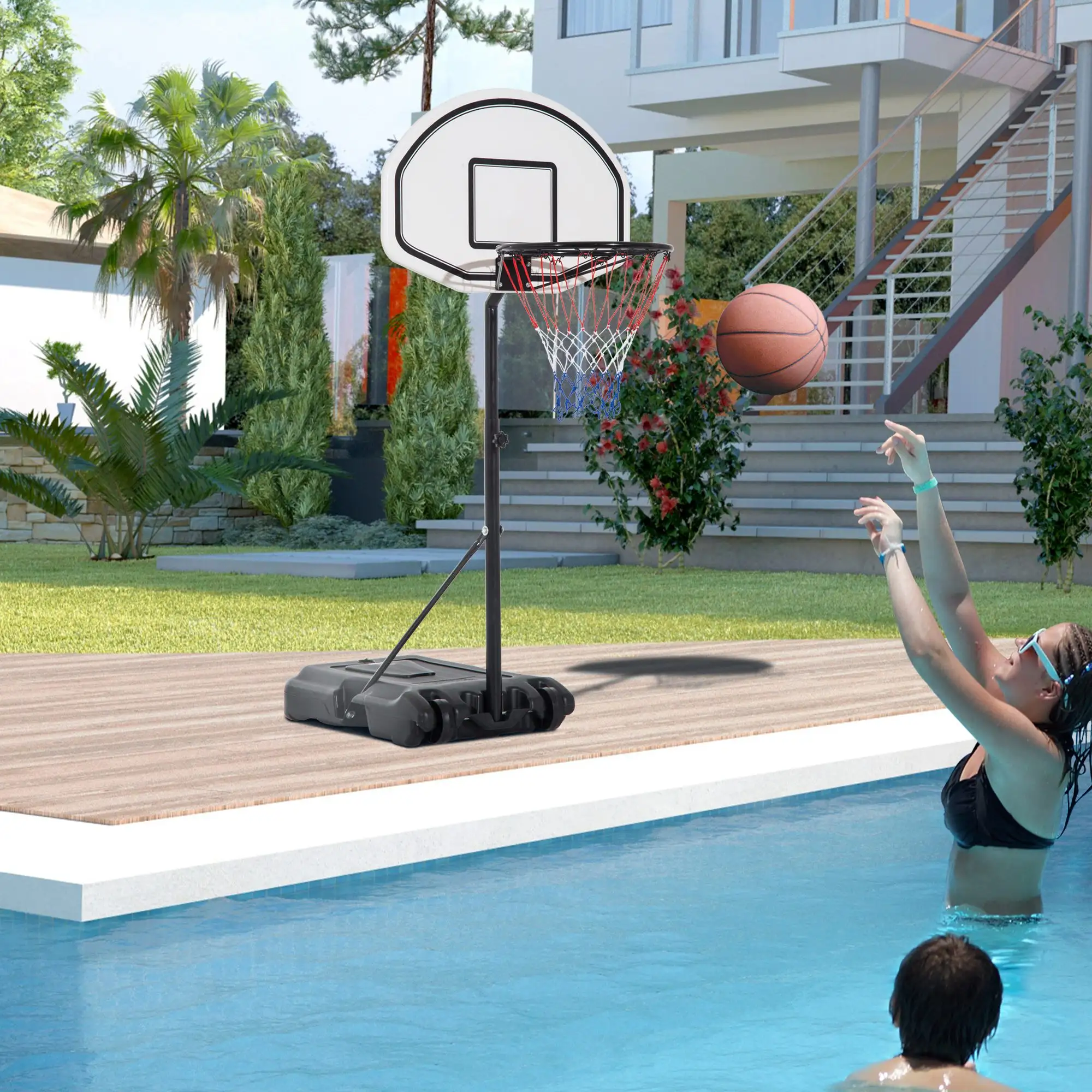Height Adjustable Basketball Hoop, Portable Stand, 30"