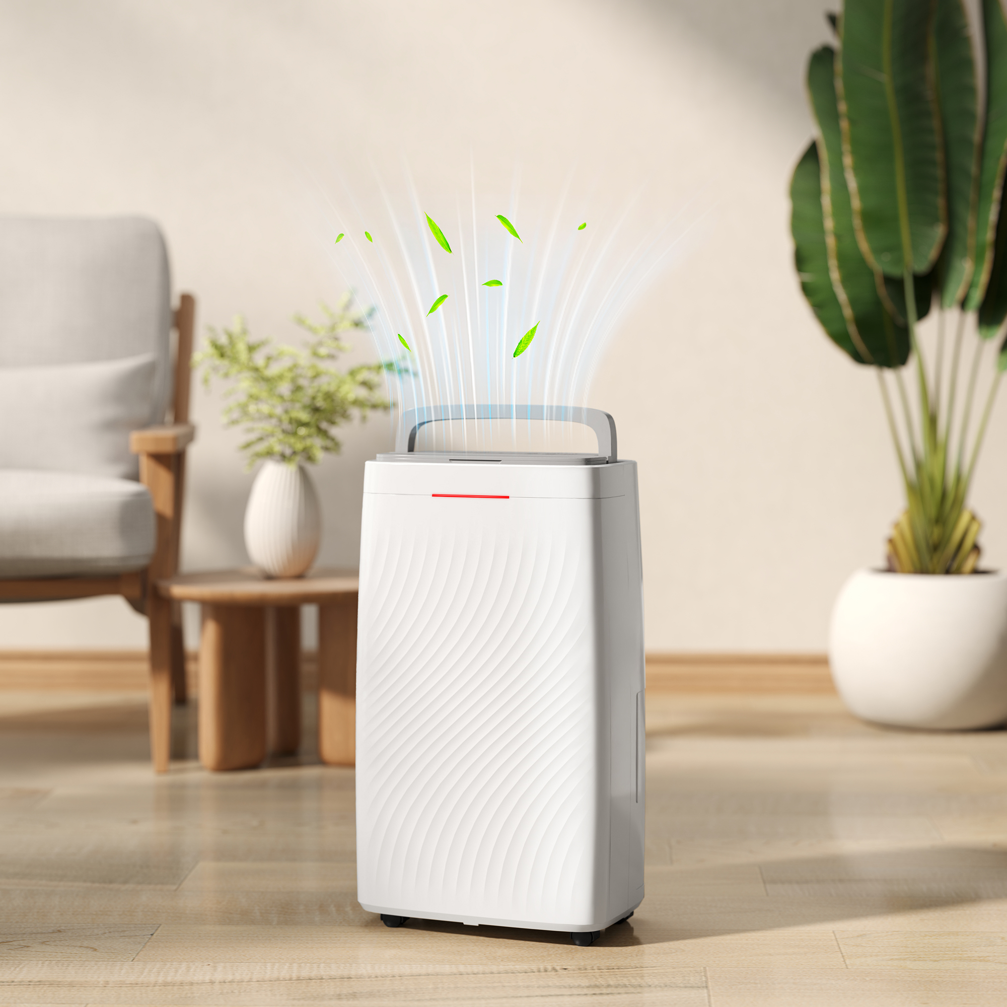 Déshumidificateur multimode 16 l, avec roues - blanc – Image 3