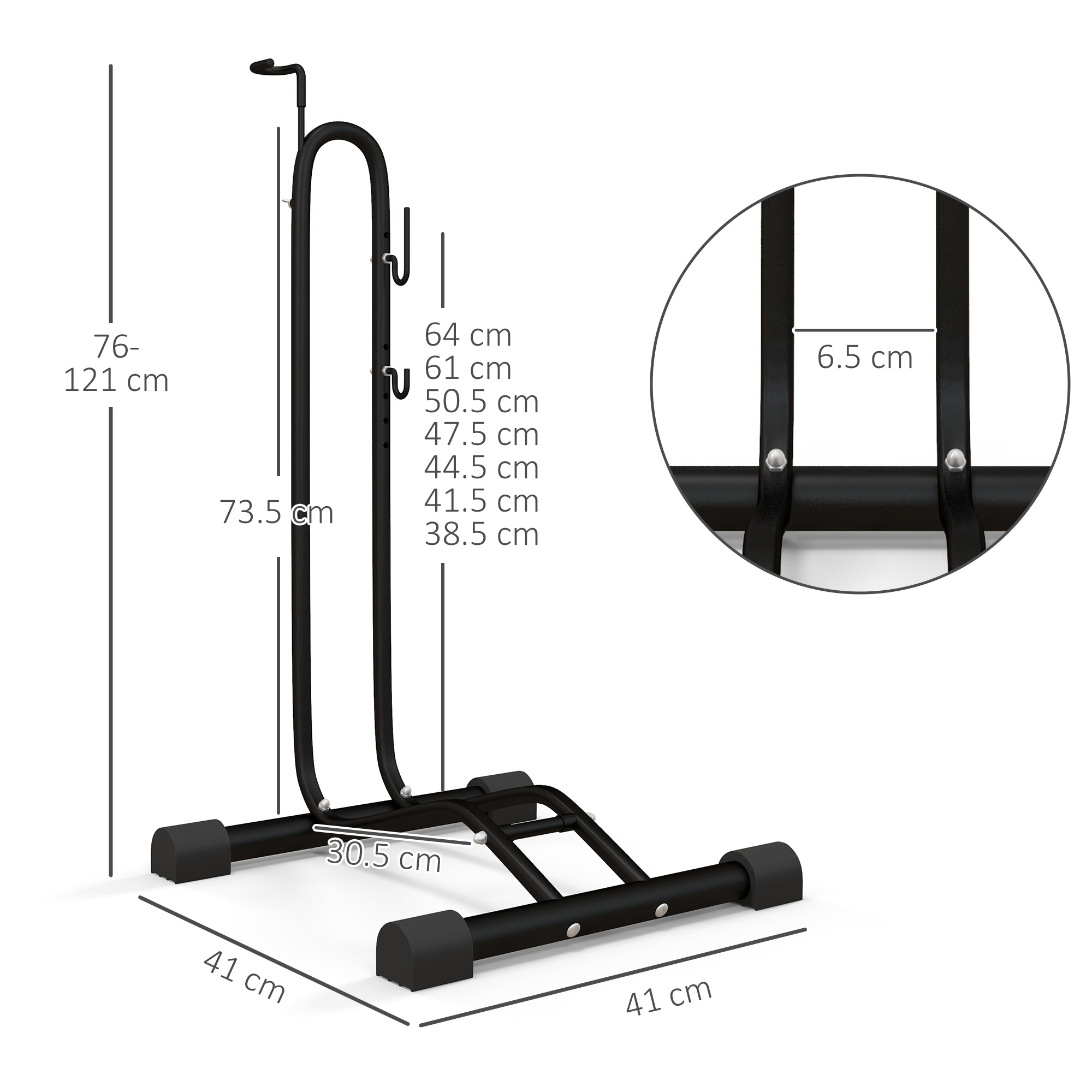 SPORTNOW Vertical And Horizontal Bike Rack Bicycle, Storage Stand — image 5