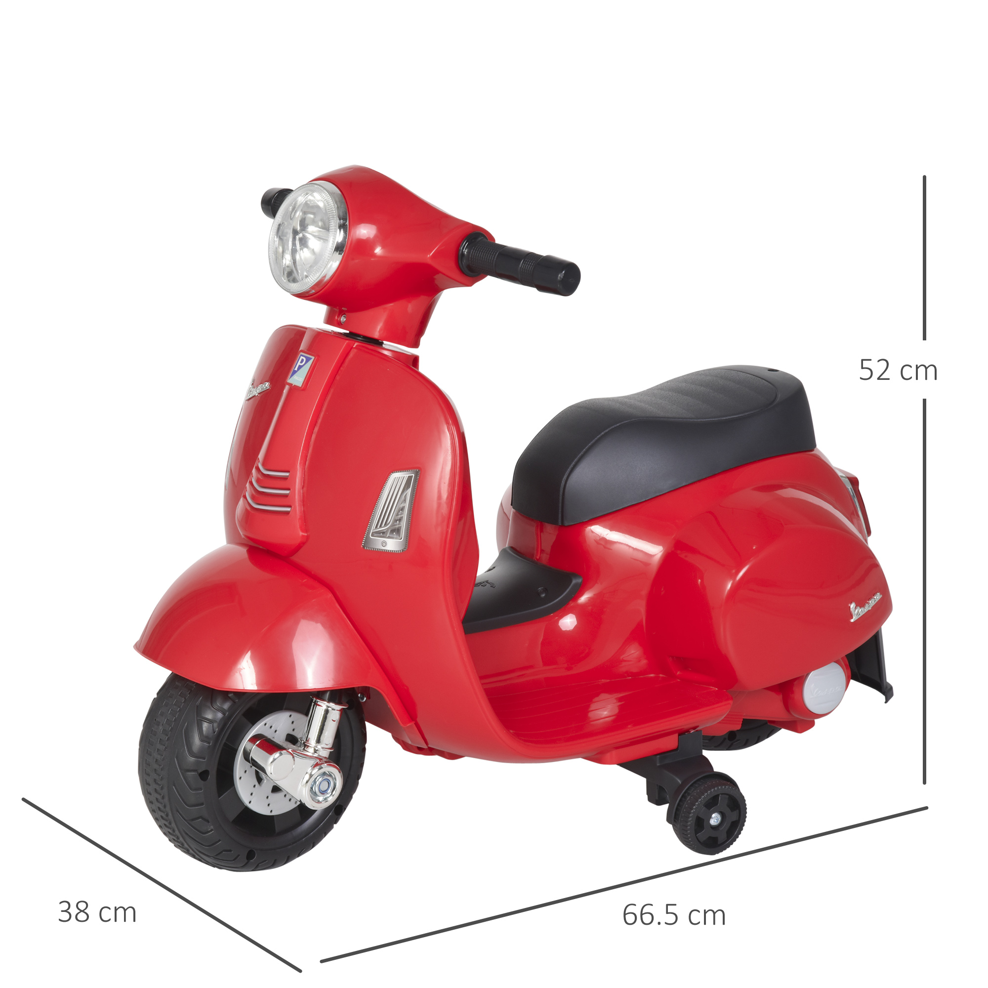 Vespa Licensed 6V Kids Electric Motorbike Ride On Motorcycle Battery Powered — image 3