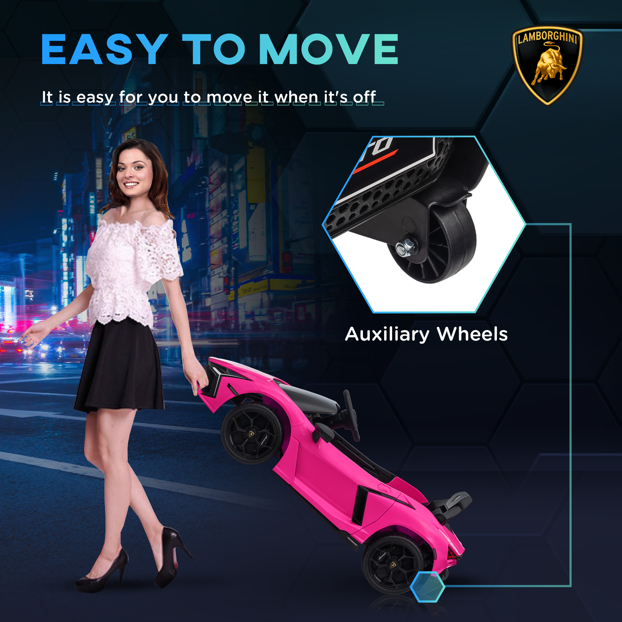 Lamborghini Revuelto Licensed 12V Ride On Car W/ Butterfly Doors, Transport — image 5