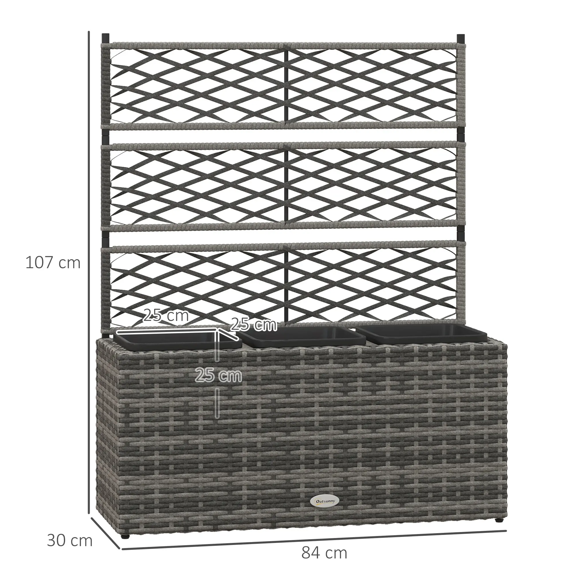 33L Garden PE Rattan Planter