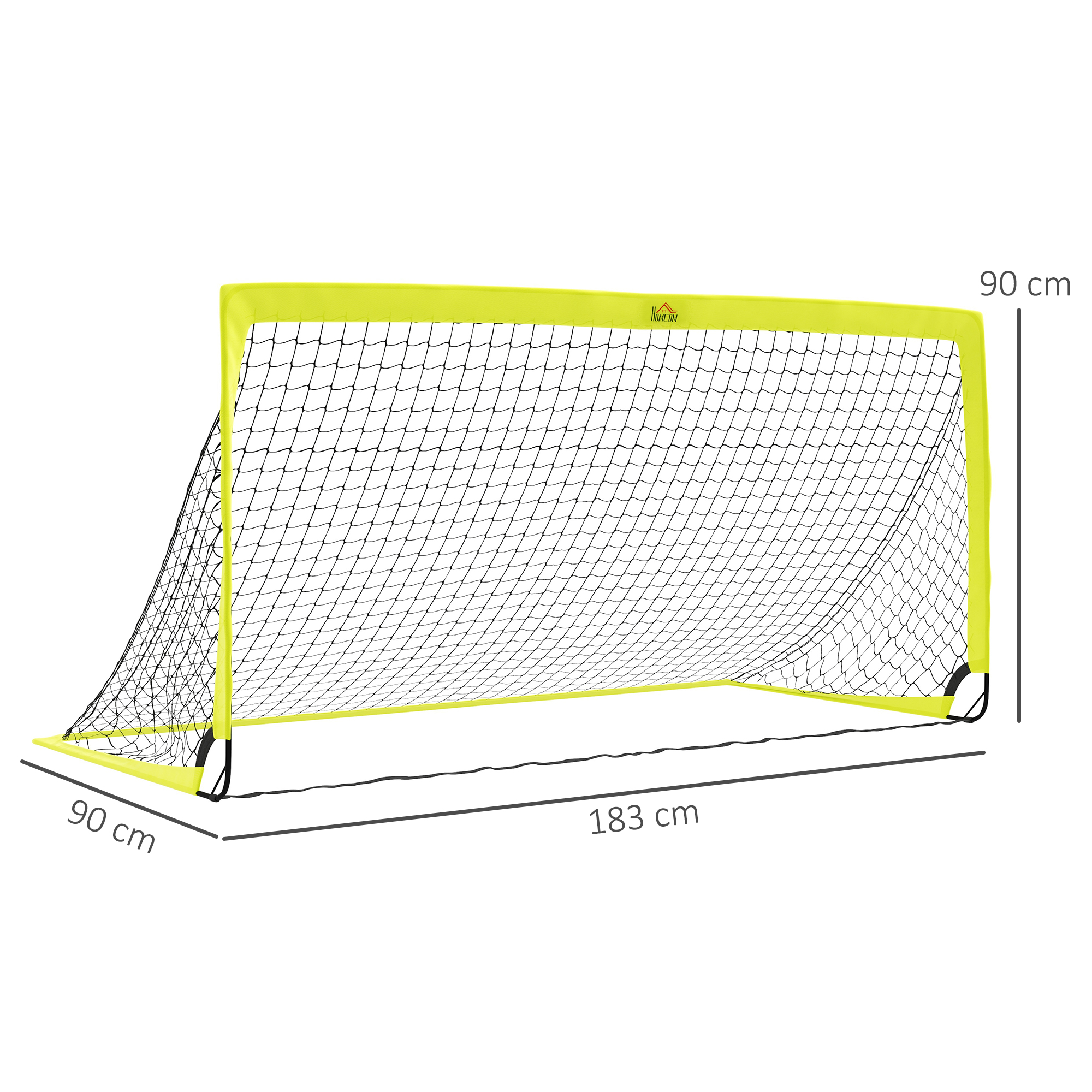 Two Football Goal Nets, Foldable Outdoor Sport Training Equipment, For Teens, Adults, With Carrying Bag, Yellow - Bags & Accessories