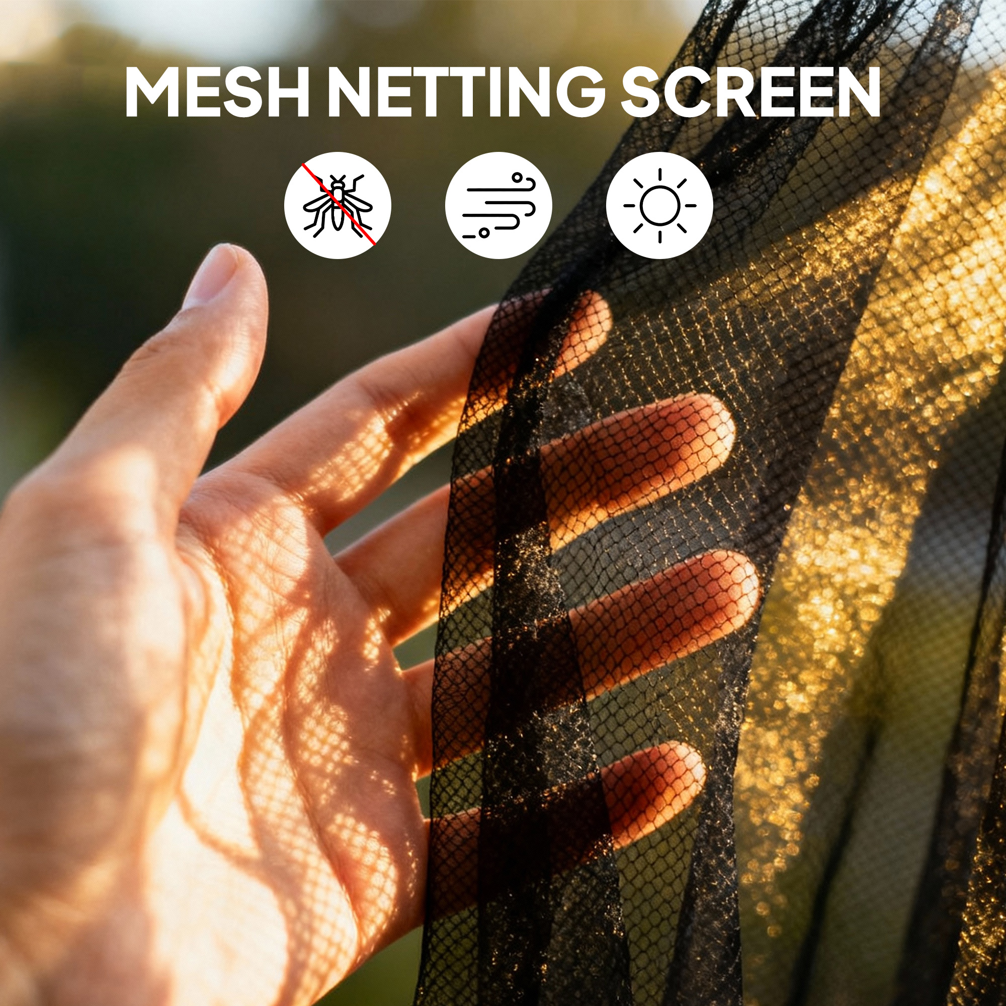 Replacement Mesh Sidewall Netting for 10 x 12 Gazebos and Canopy Tents with Zippers, (Sidewall Only) Cream image 4