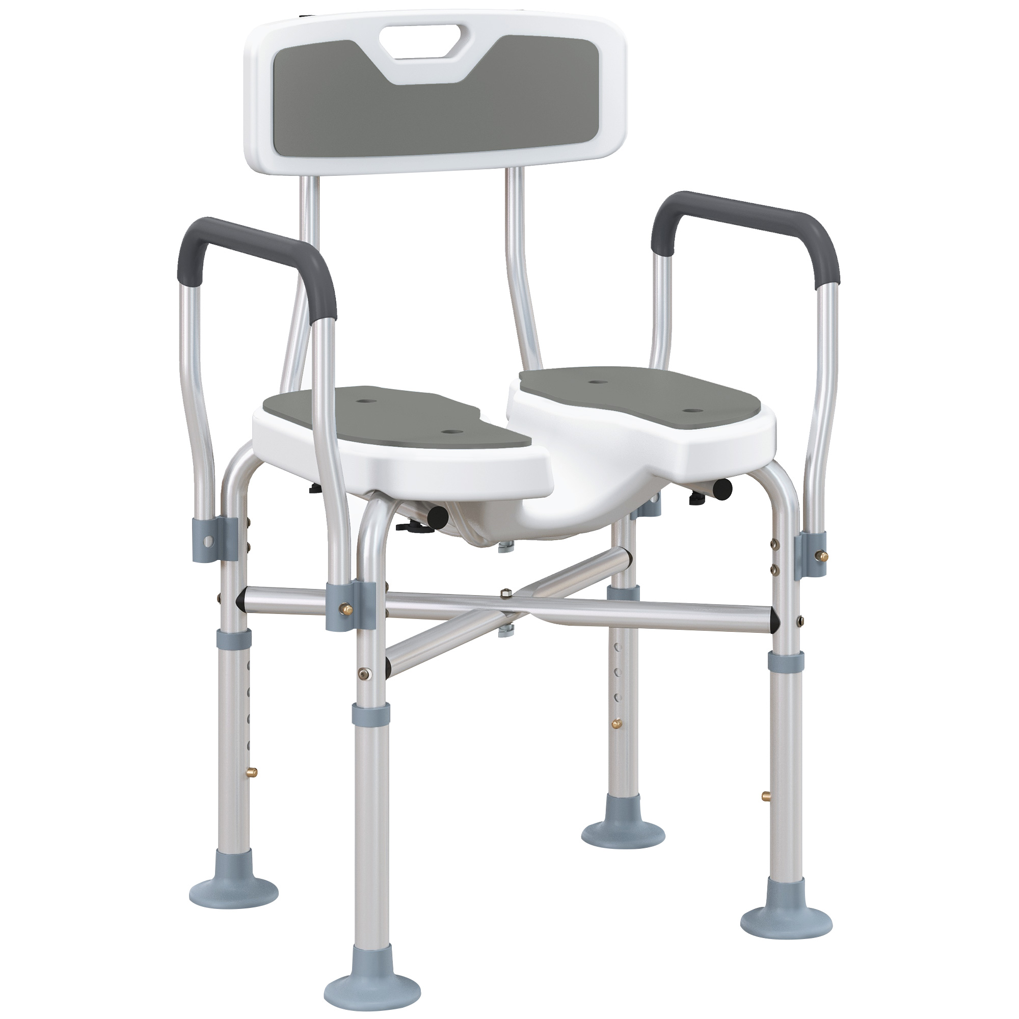 Shower Chair With Hygiene Cut-Out Seat And Reinforced Crossbars, Height — image 5