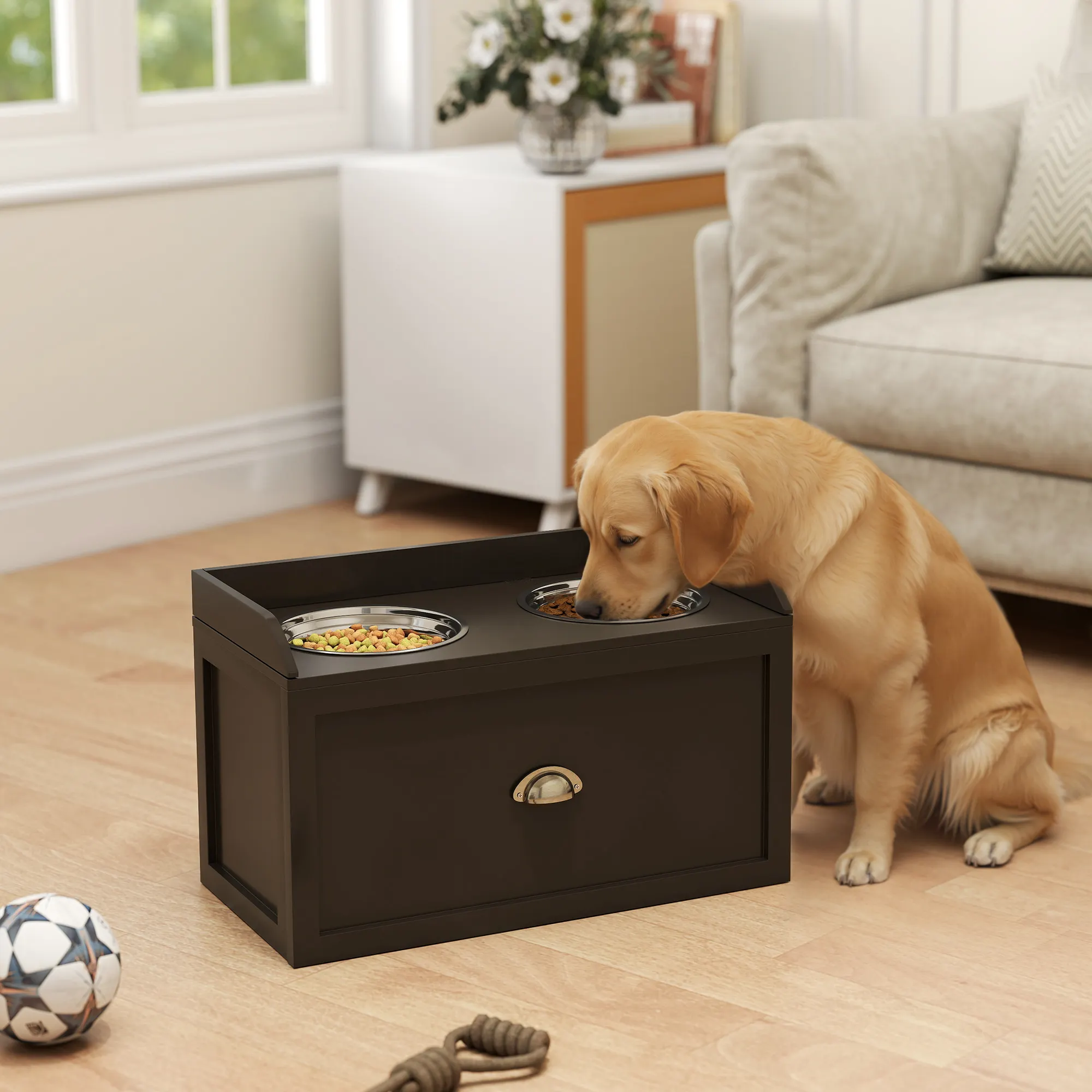 Pet Feeding Station Dish Bowl Set