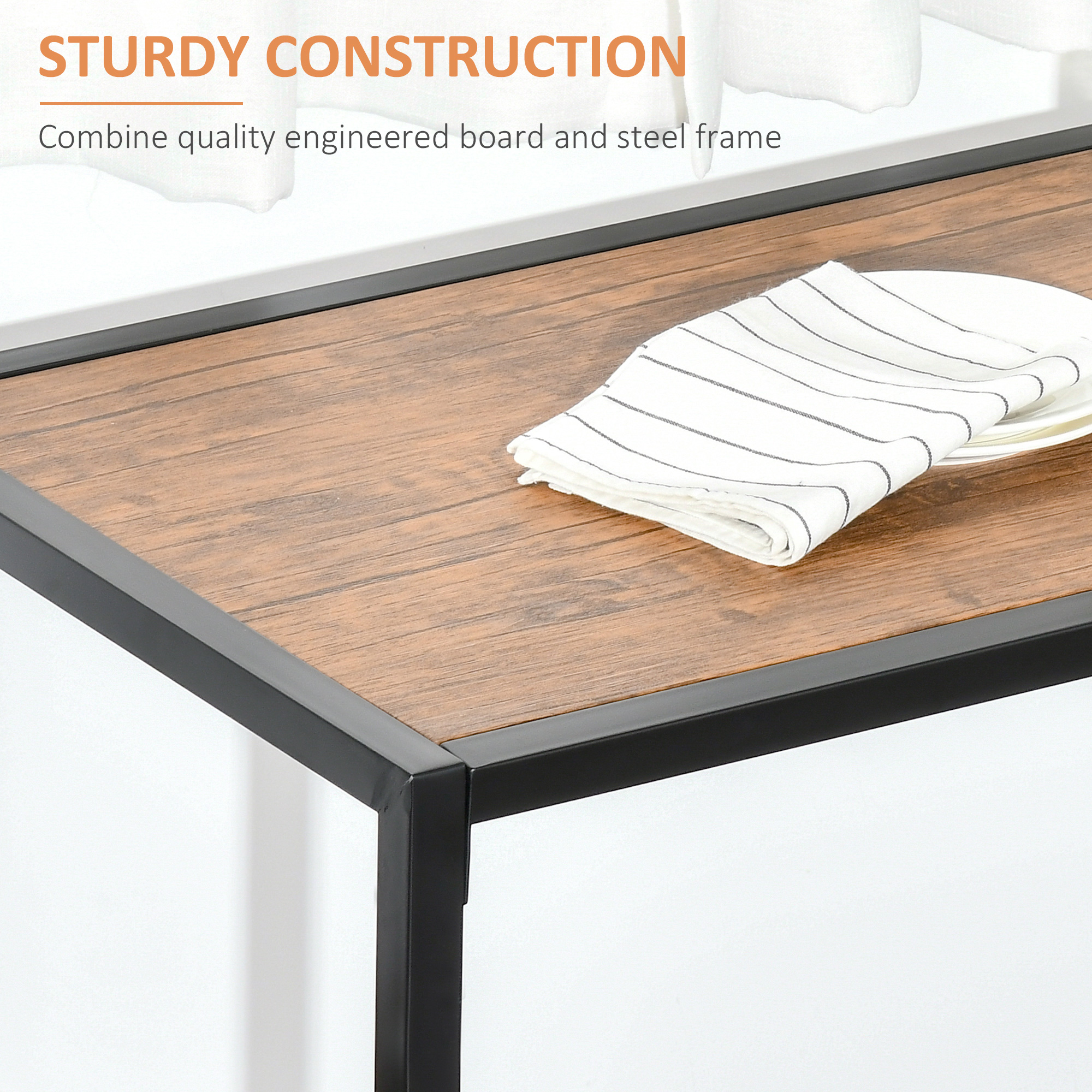 3-Piece Industrial Dining Table Set for 2 — photo 7