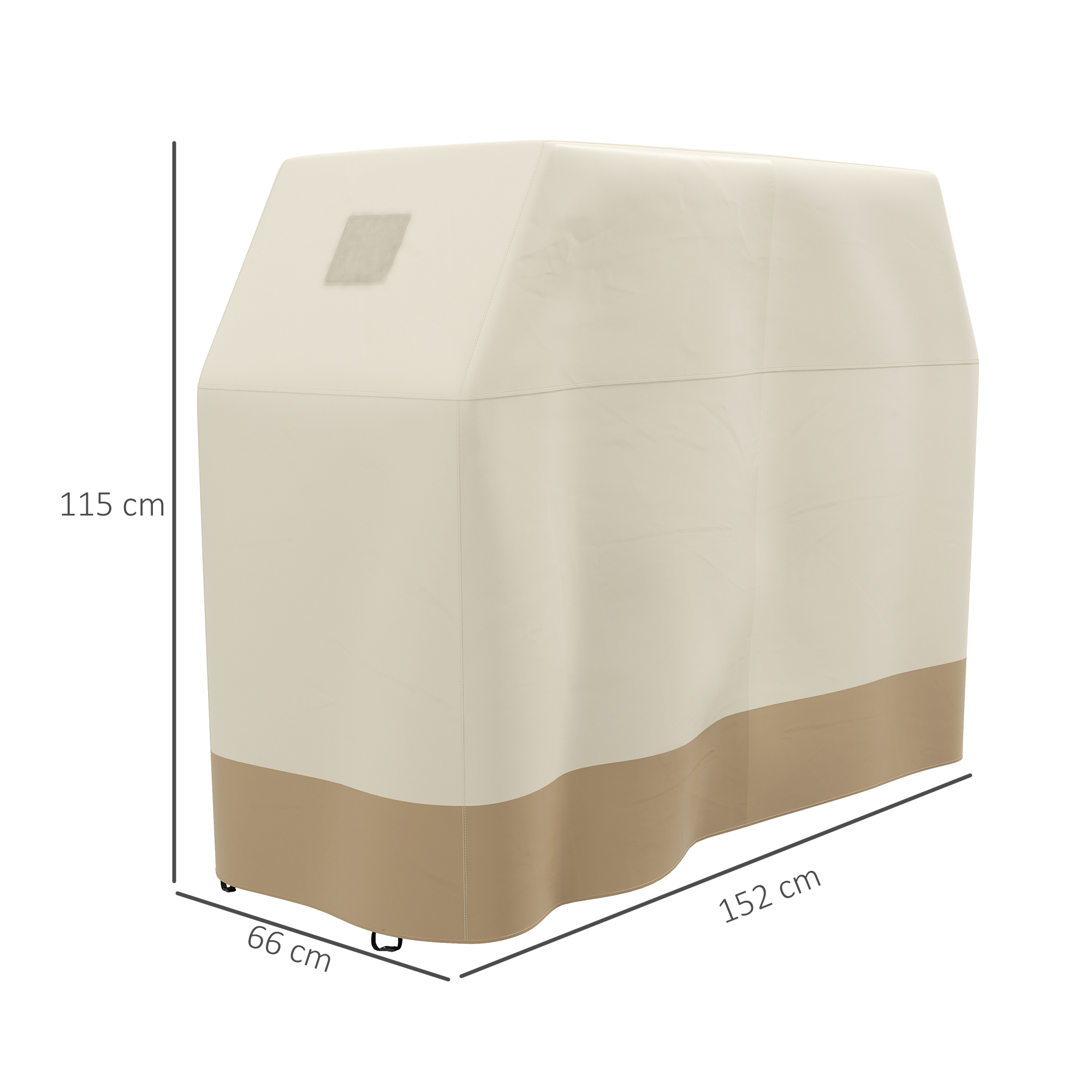 66W X 152Lcm PU Coated Protective Grill Cover - Beige — image 5