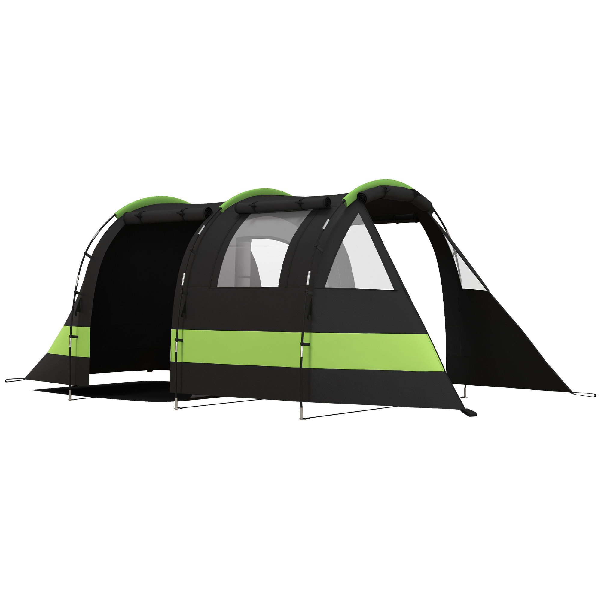 Four Man, Two Room Blackout Tent, With Accessories - Black - Image 1