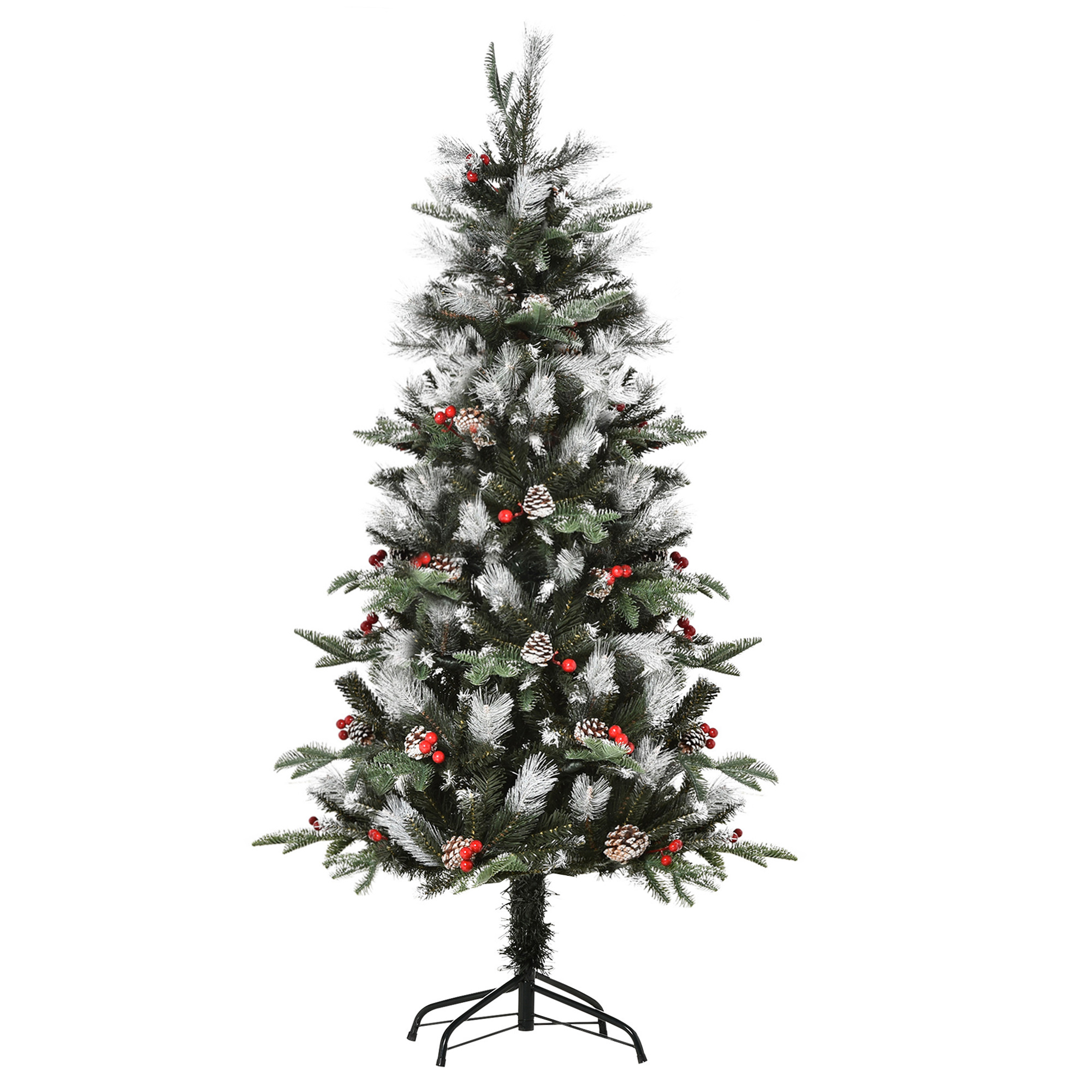 5FT Artificial Snow Dipped Christmas Tree Xmas Pencil Holiday Home Party — image 2