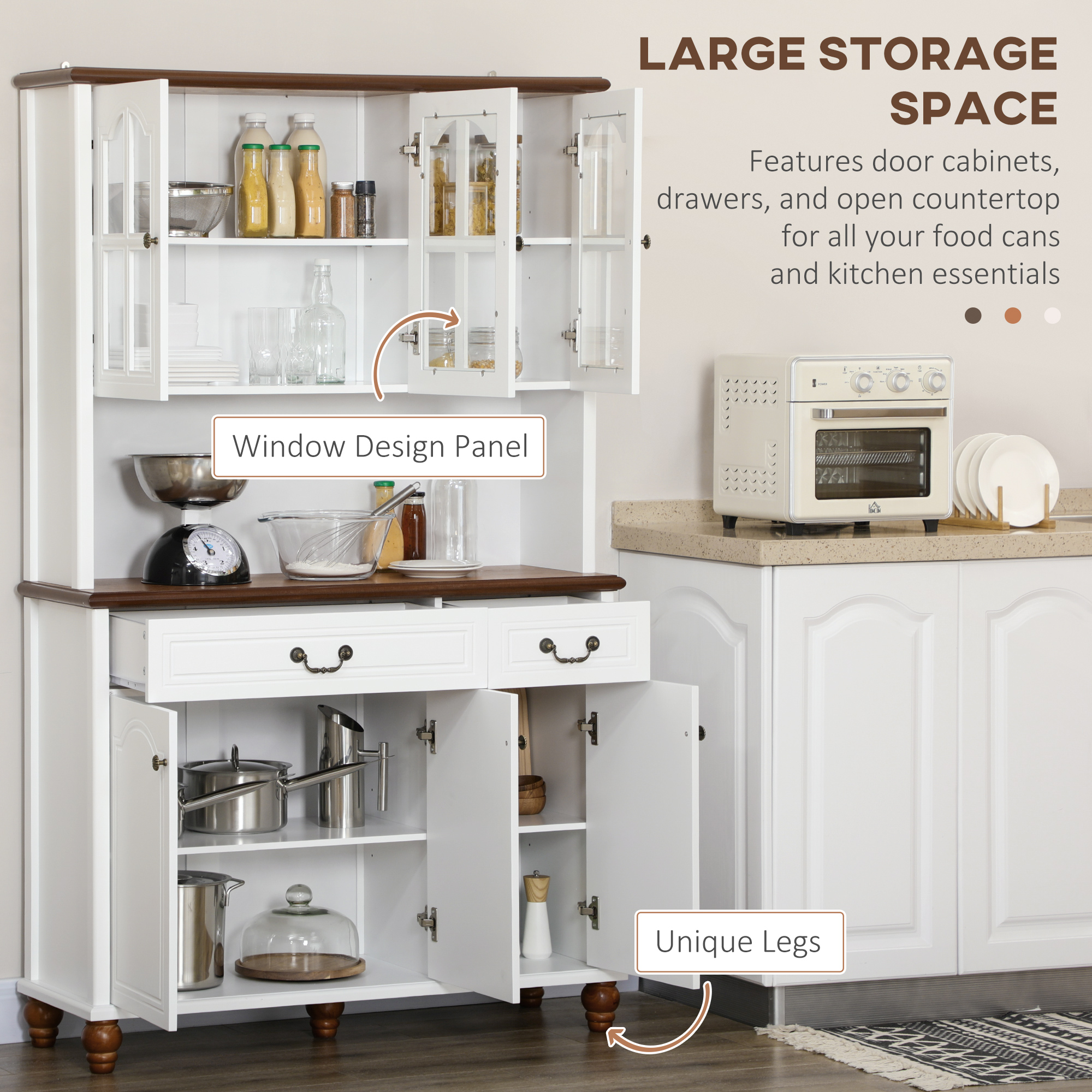 Kitchen Buffet with Hutch view 6