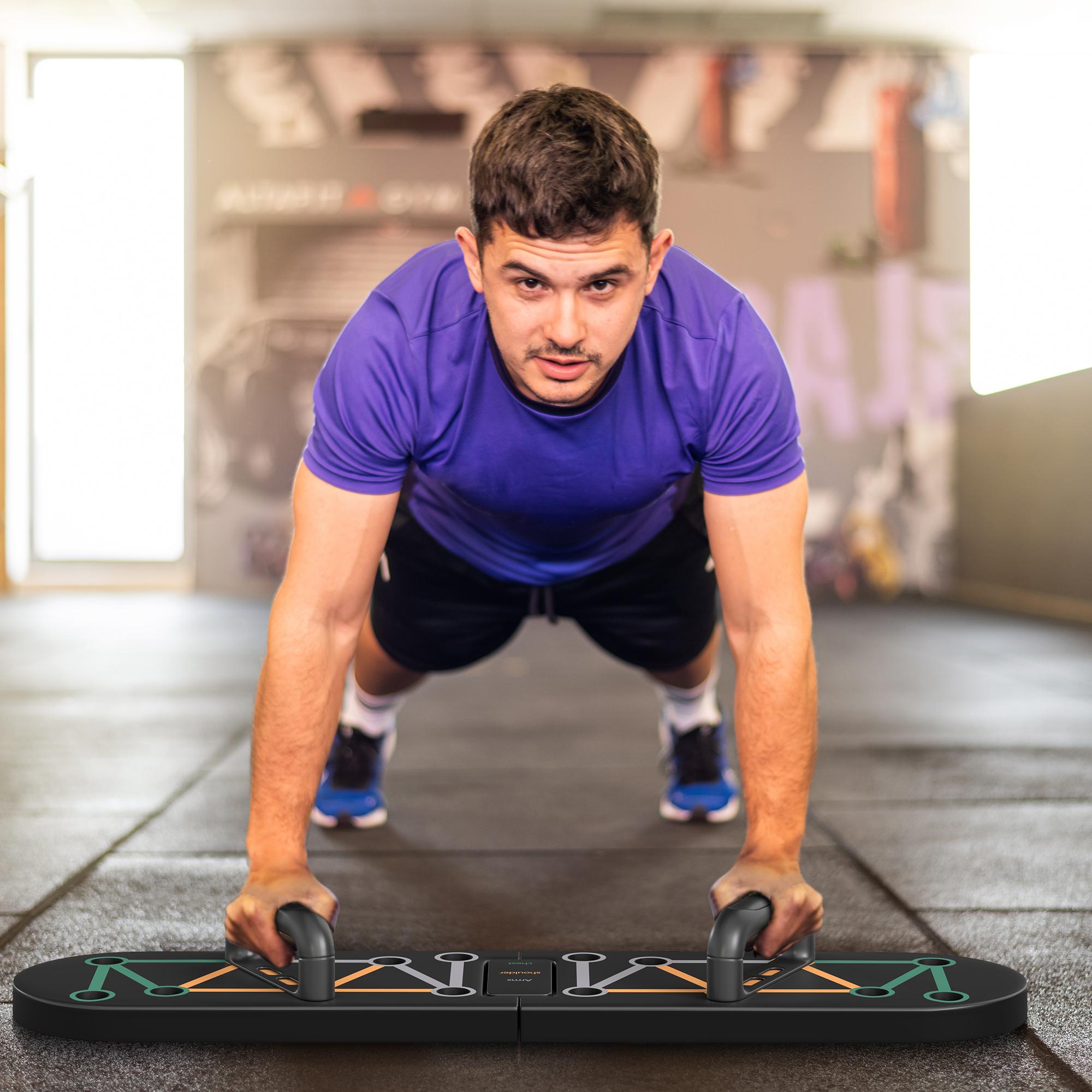 SPORTNOW Foldable Push Up Board With Non-Slip Pads, For Chest, Arms, Shoulders