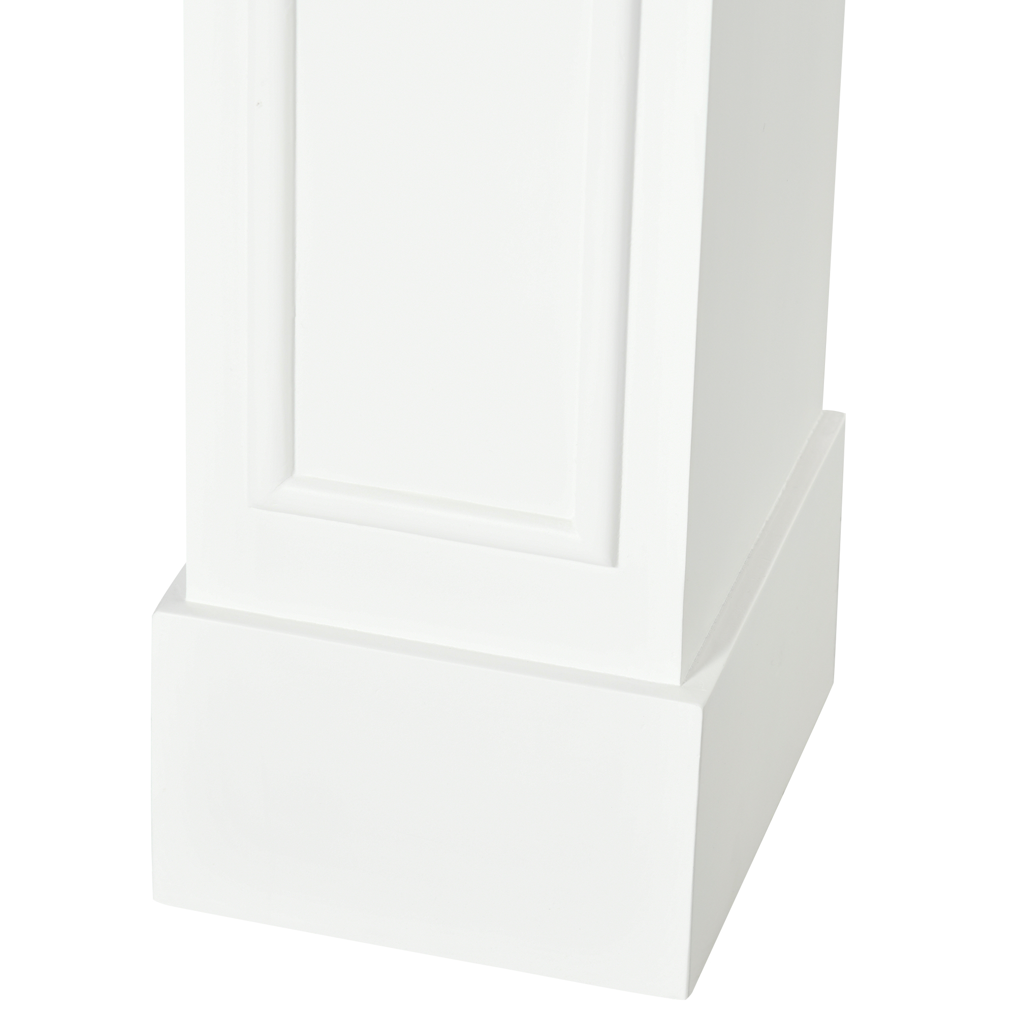 Modern Fireplace Mantel, Surround Mantels for Fireplace with Decorative Pattern Interior Width 29" White image 6