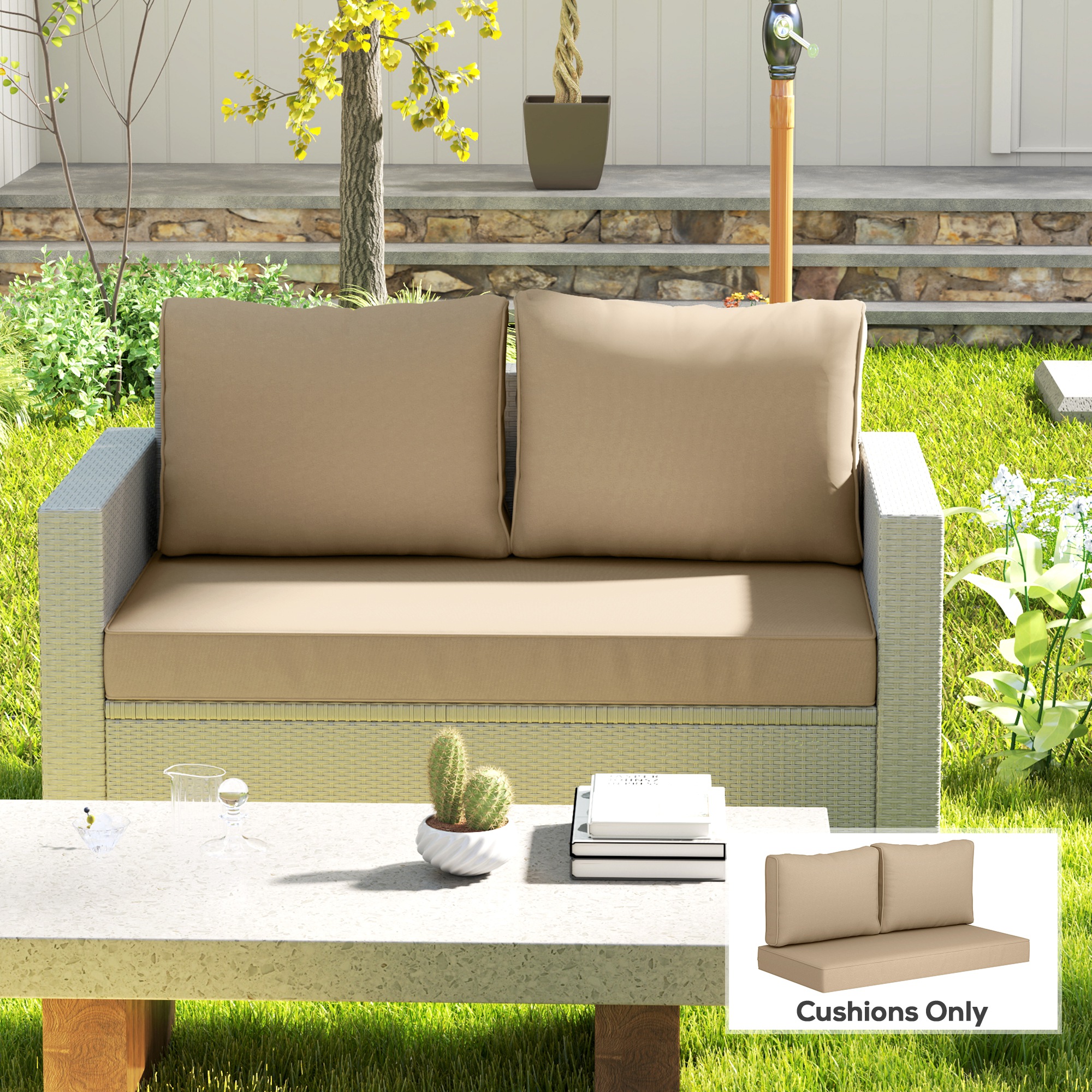 2 Seat Patio Furniture Cushions — photo 7