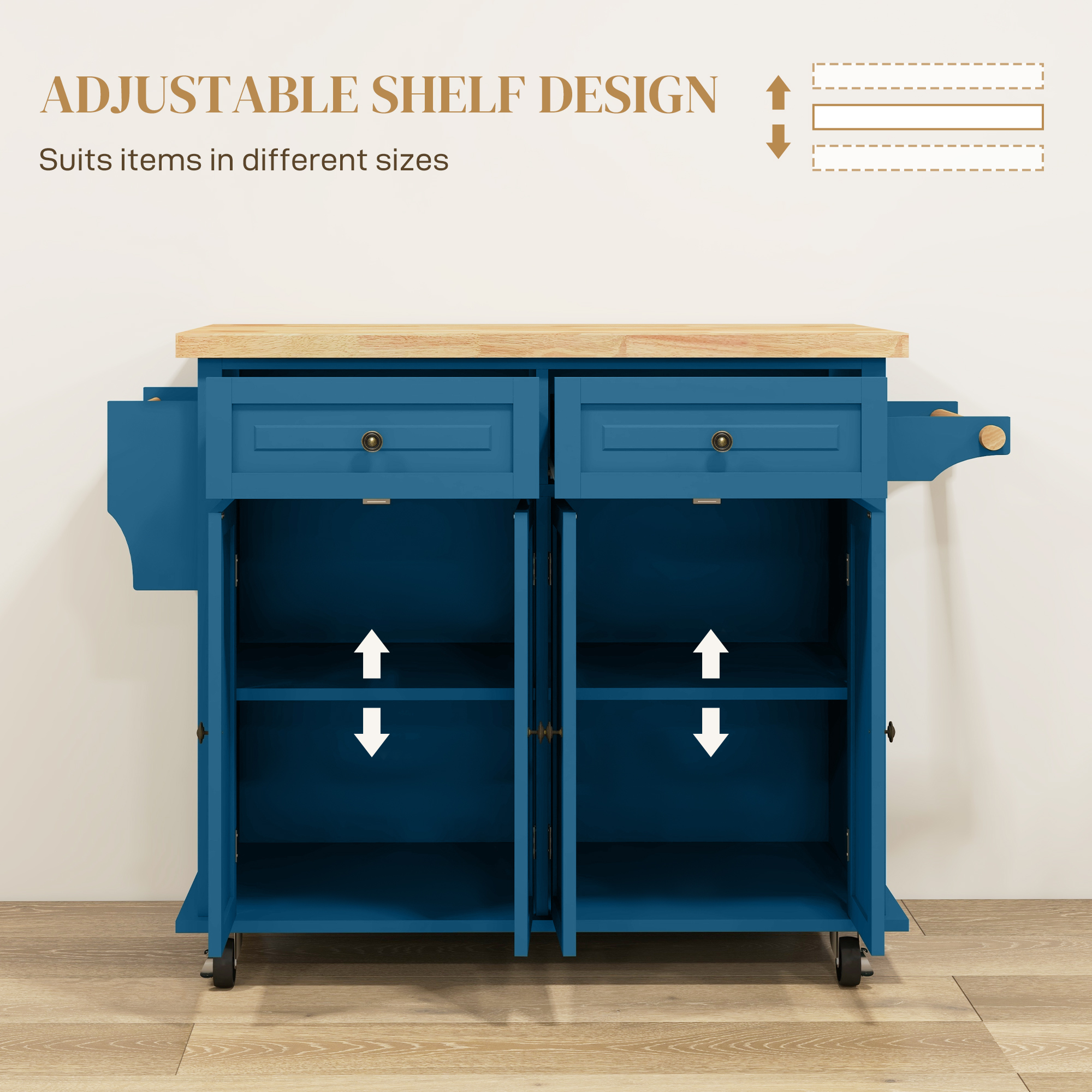 Kitchen Island on Wheels view 5