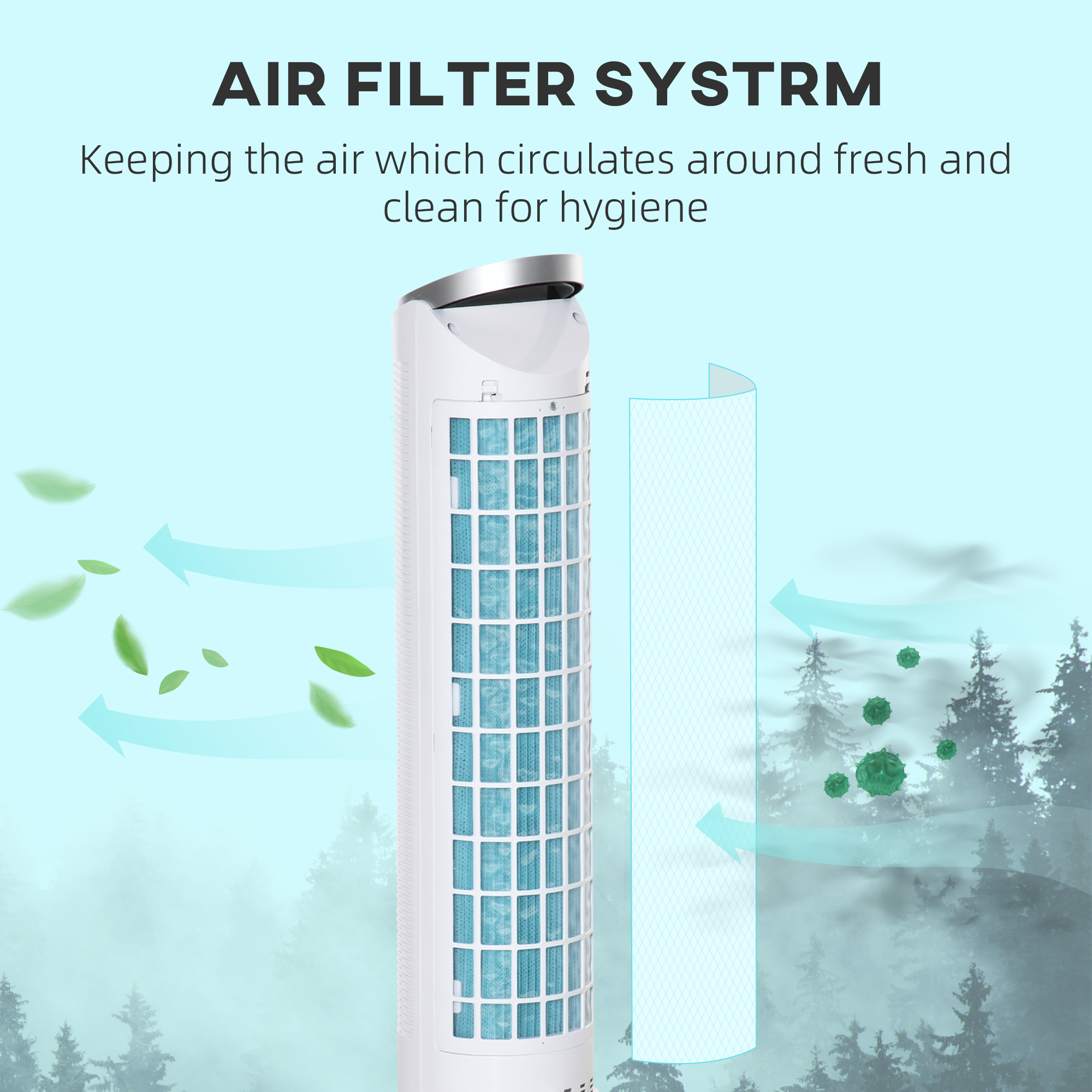  40" Portable Oscillating Air Cooler Fan for Home Office, 3-In-1 Standing Ice Floor Fan with Humidifier, 3 Modes, 3 Speeds, 8H Timer, Remote, LED Display, White