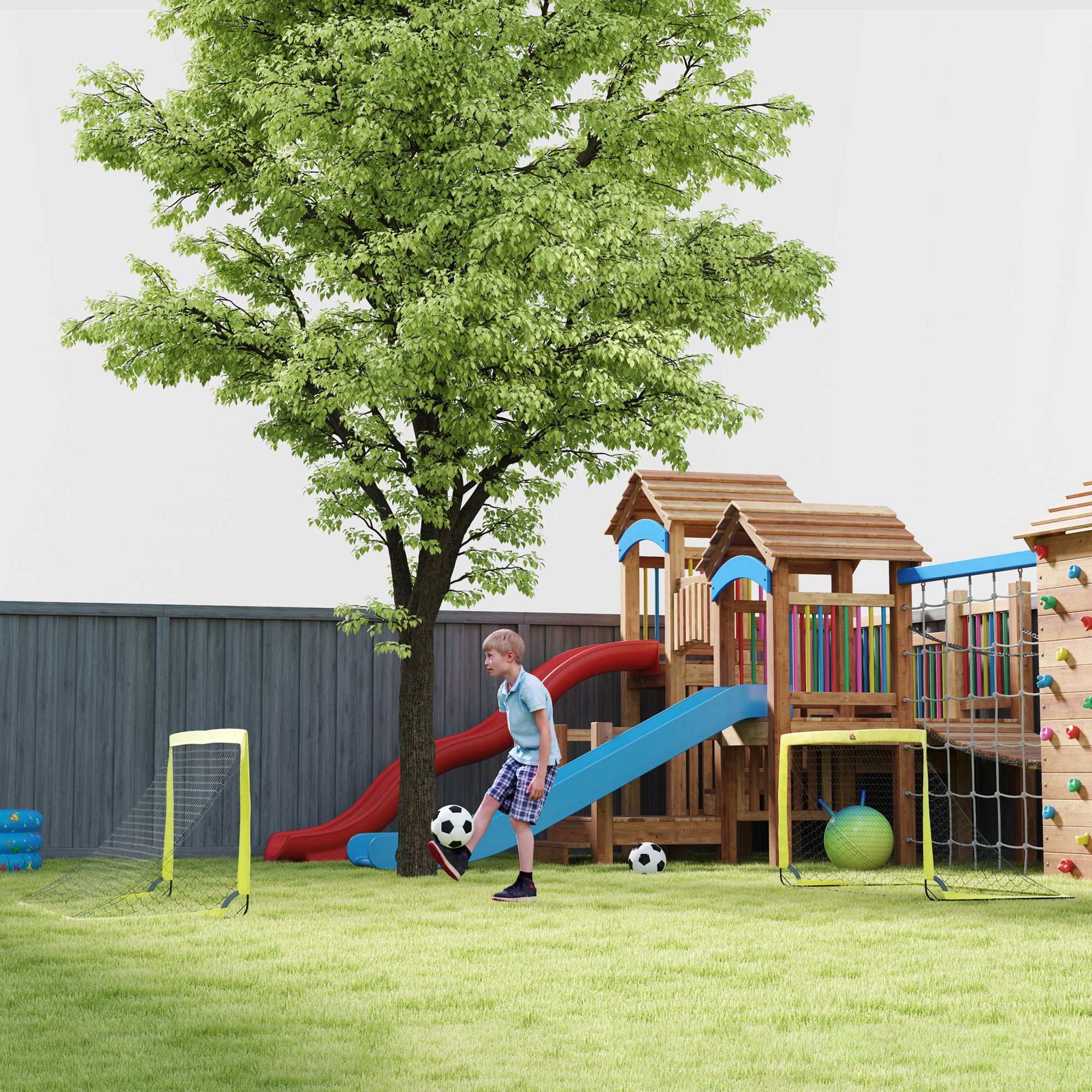 Two Football Goal Nets, Foldable Outdoor Sport Training Equipment, For Teens — image 5