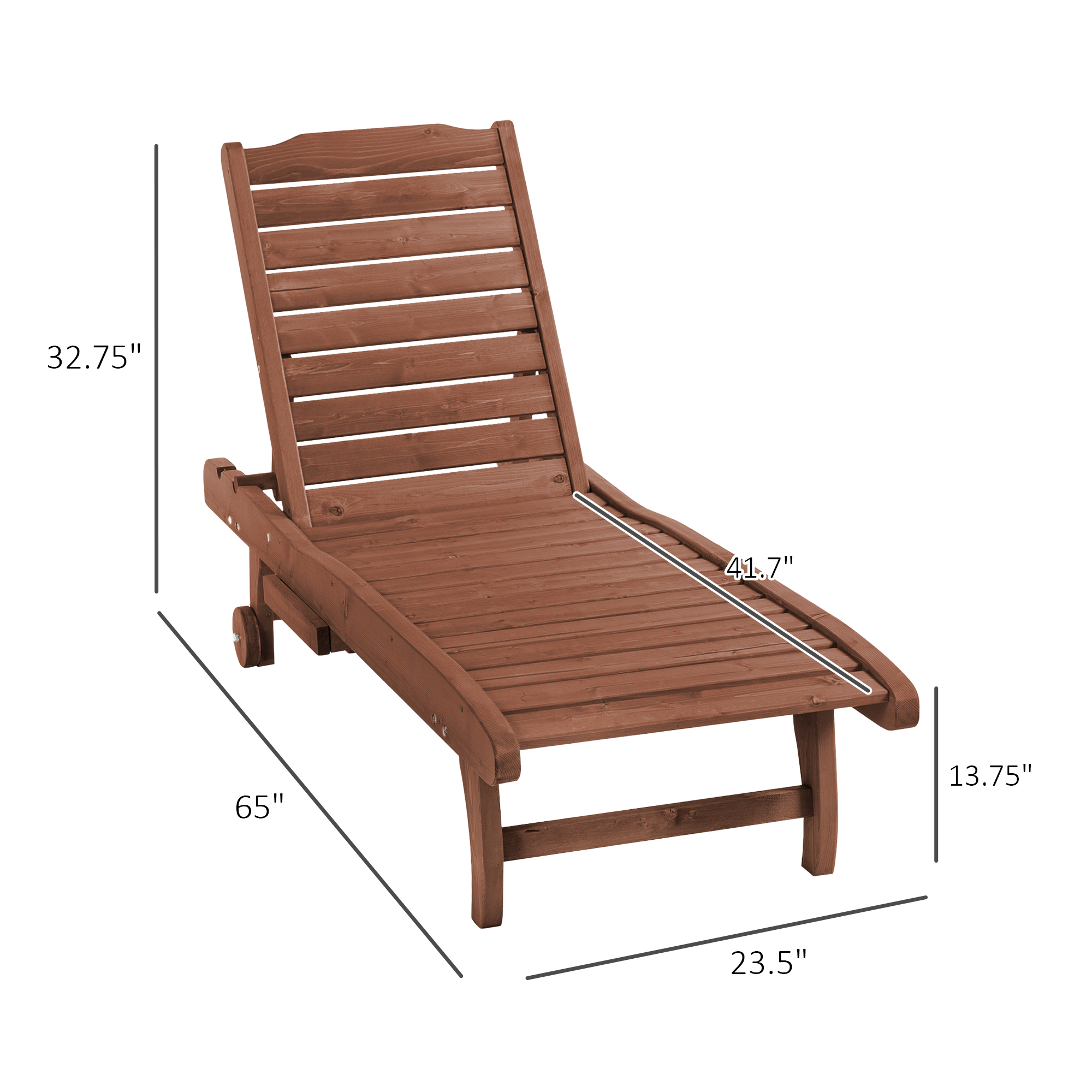 Wooden Chaise Lounge Chair, picture 4 of 4