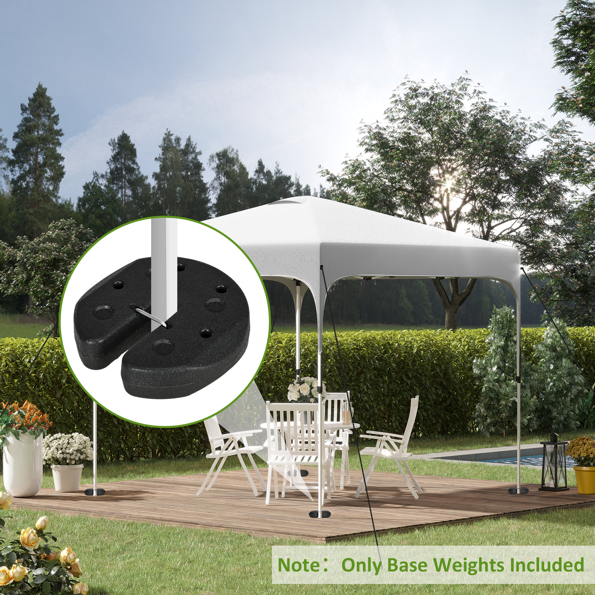 Total 12KG Gazebo Weights Set Of 4, For Legs With Reinforce Pins And Carry — image 2