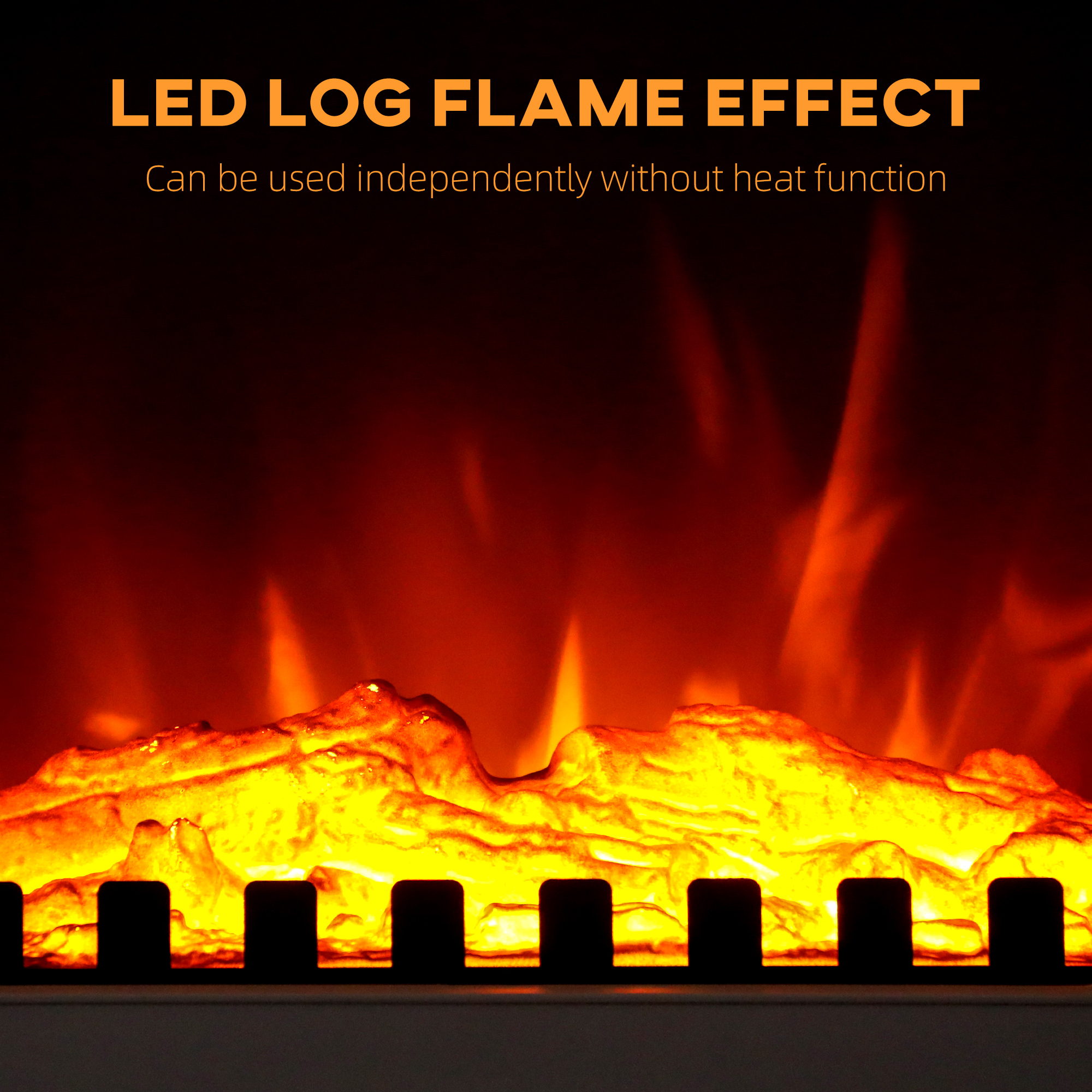 Freestanding Electric Fireplace, Log Burner With LED Flame Effect, Overheating — image 2