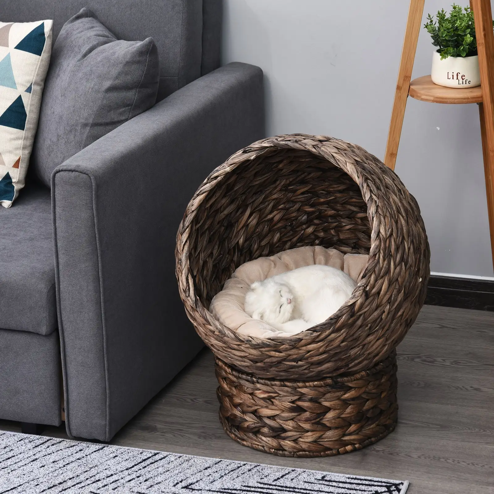 Handwoven Elevated Cat Bed