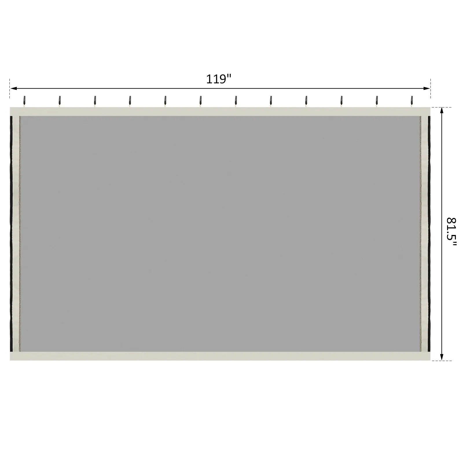10x10 Replacement Mesh Sidewall Netting for Gazebos and Canopy Tents with Zippers, Black