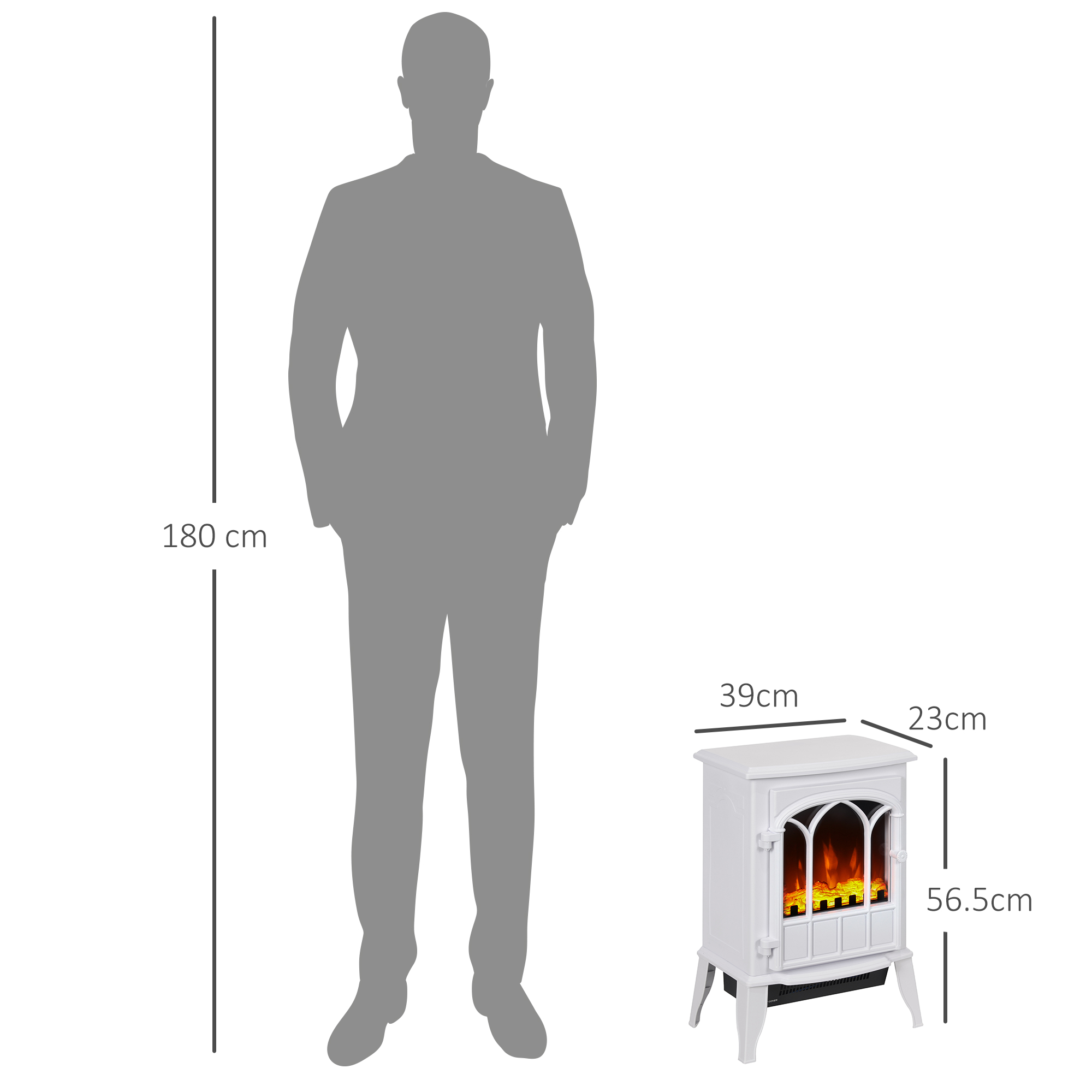 Freestanding Electric Fireplace, Log Burner With LED Flame Effect, Overheating — image 4