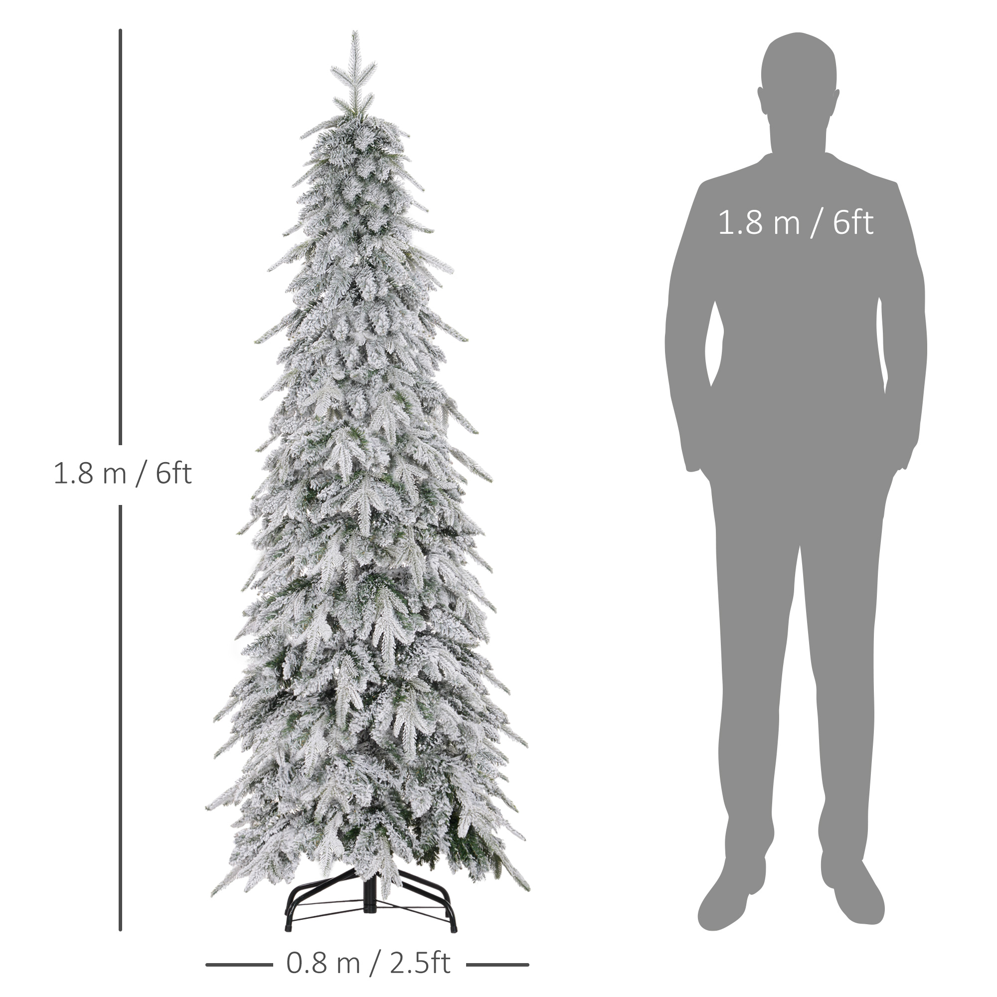 6ft Snow-Covered Unlit Artificial Christmas Tree — image 5