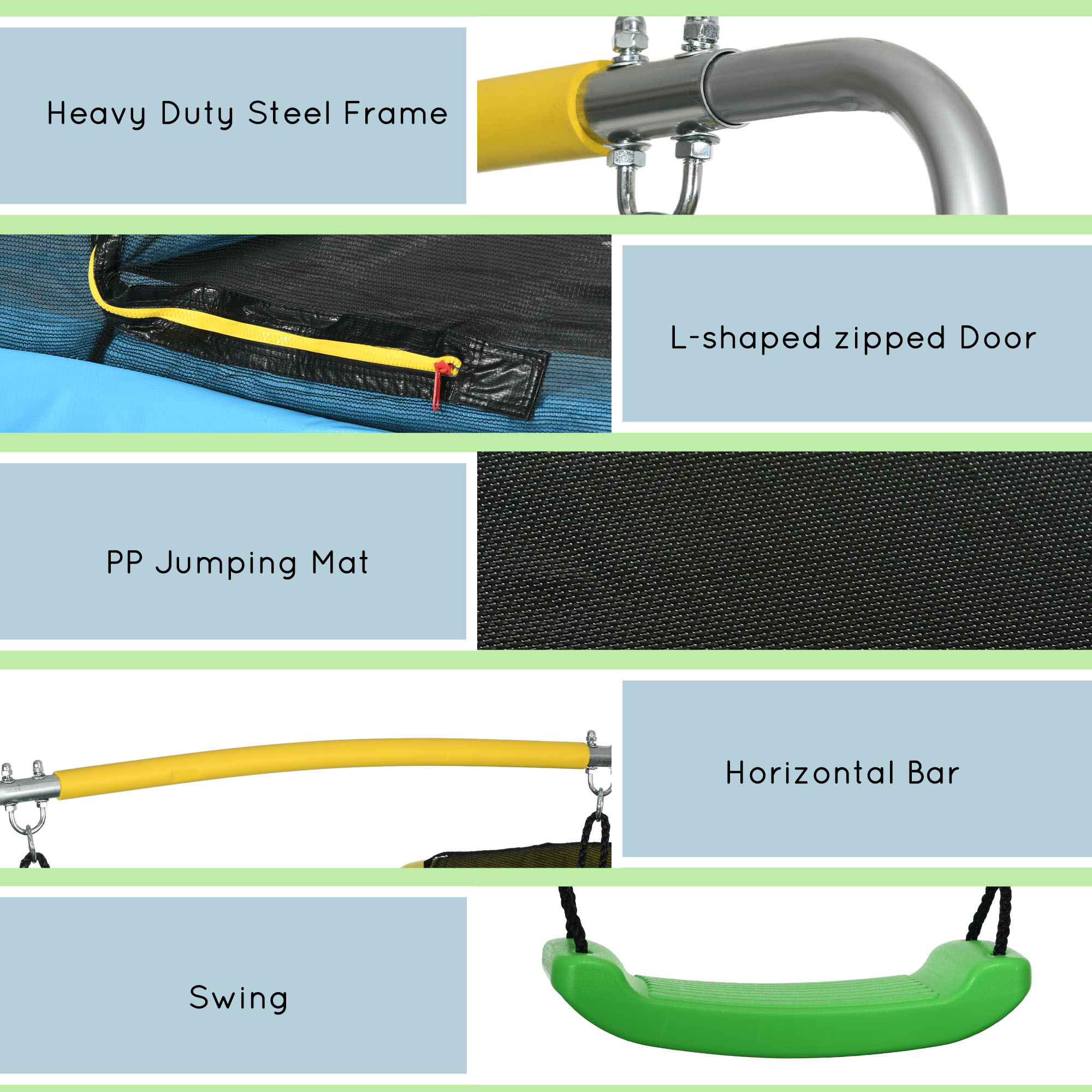 3-in-1 Trampoline for Kids — 6.9 Kids Trampoline with Net — photo 7