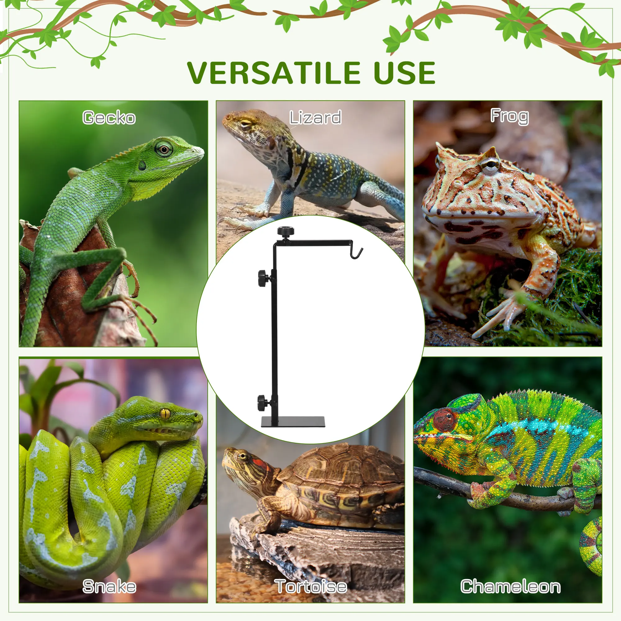 PawHut Adjustable Height And Length Reptile Lamp