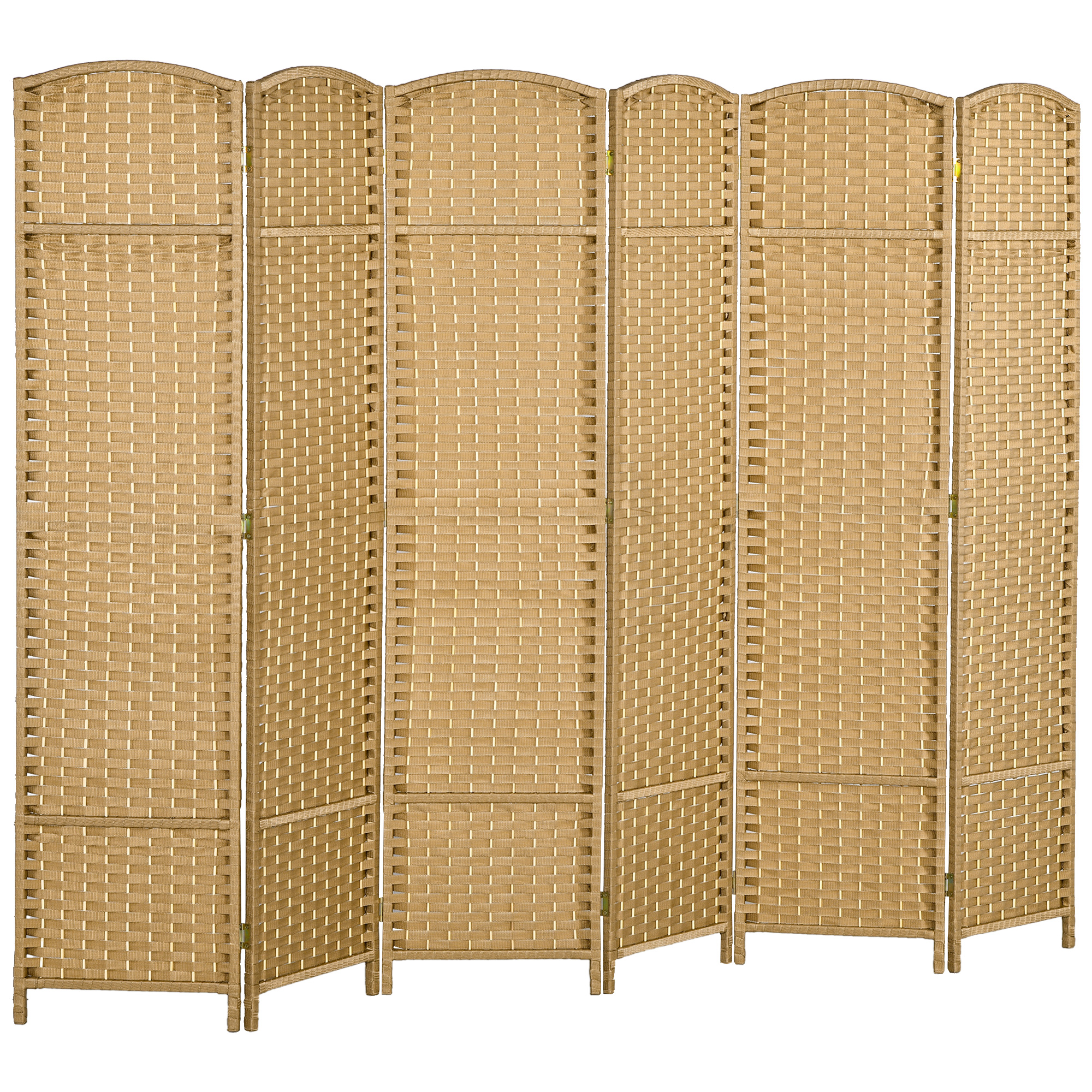 6 Panel Folding Room Divider, Freestanding Privacy Screen For Living Bedroom — image 4