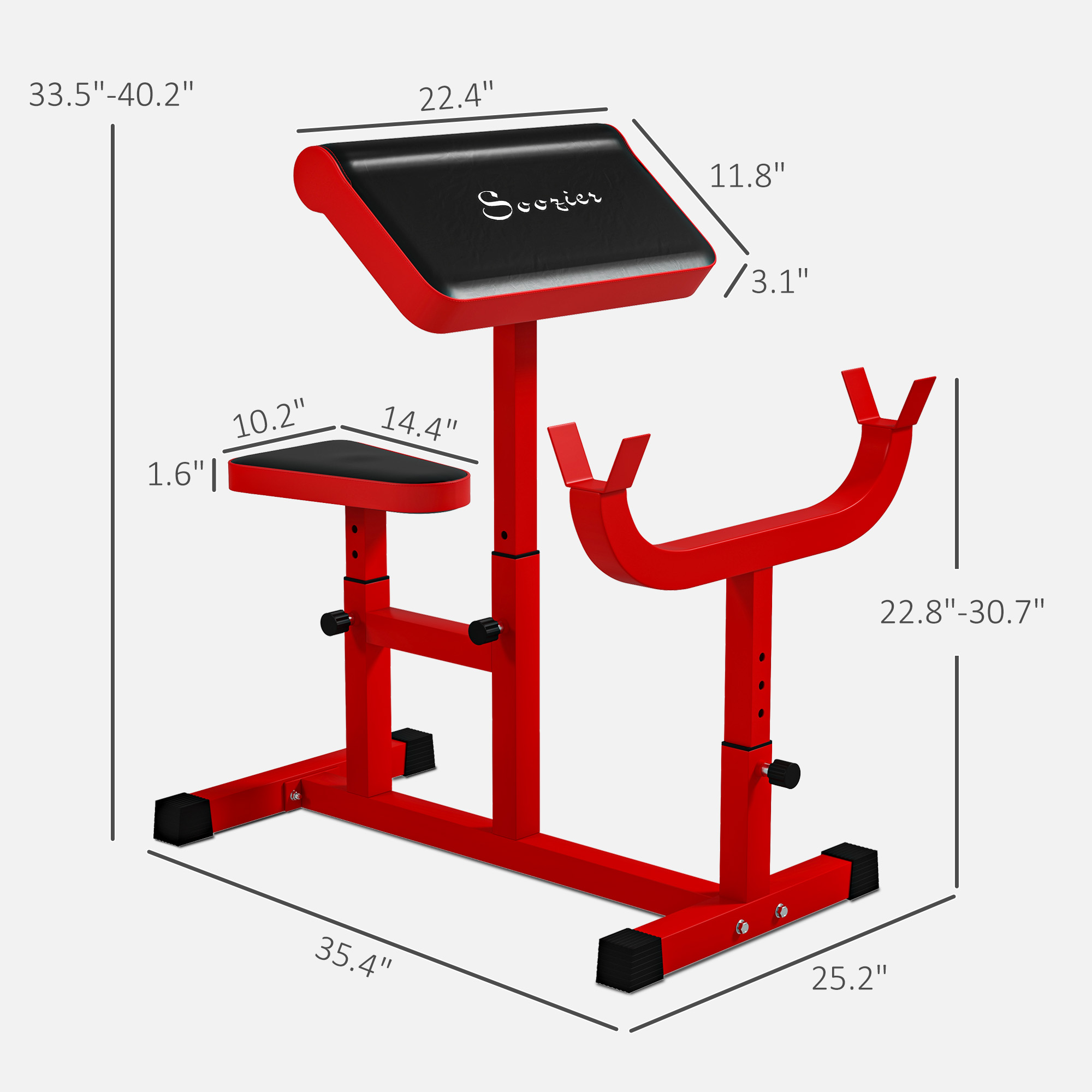 Banc de curl de prédicateur de 265 lb pour l'entraînement de force – Image 3