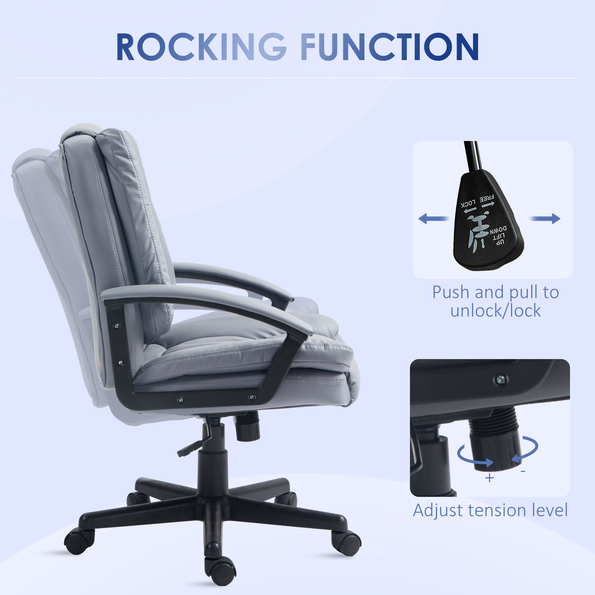 Office chair, computer desk chair, mid back executive chair