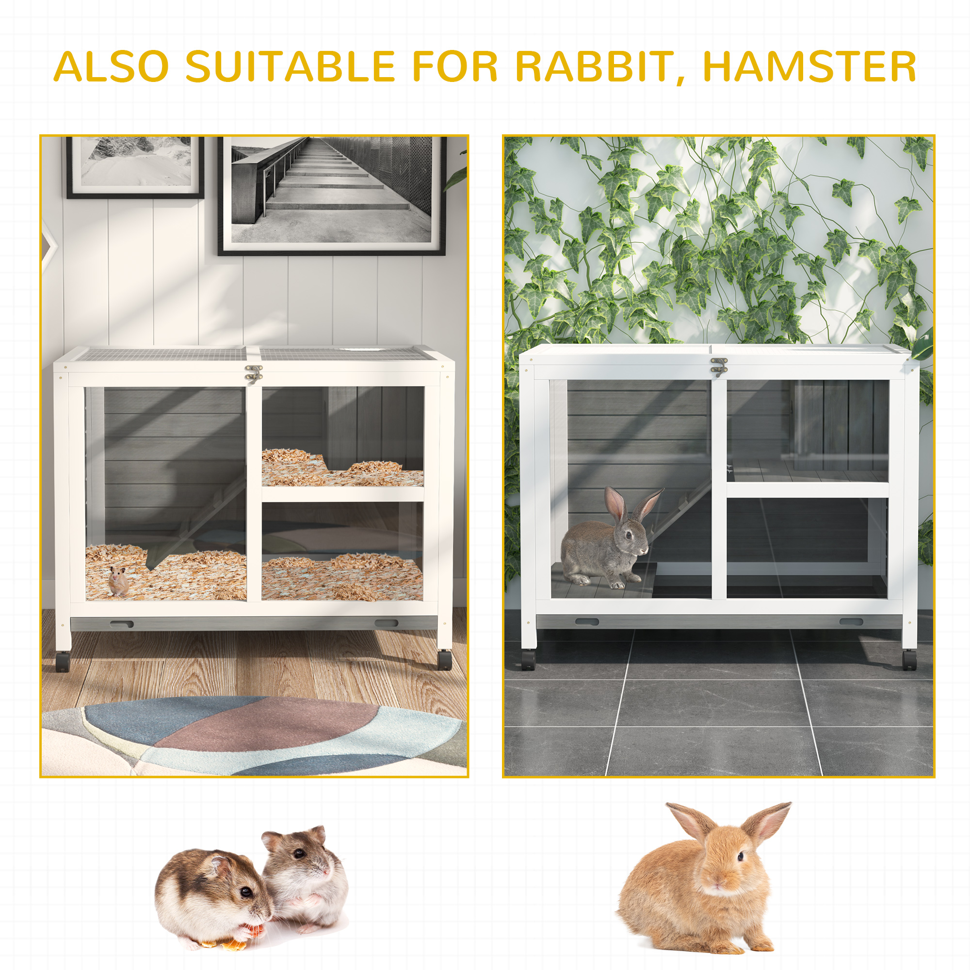  Desk/Table Sized Rabbit Hutch with Wheels