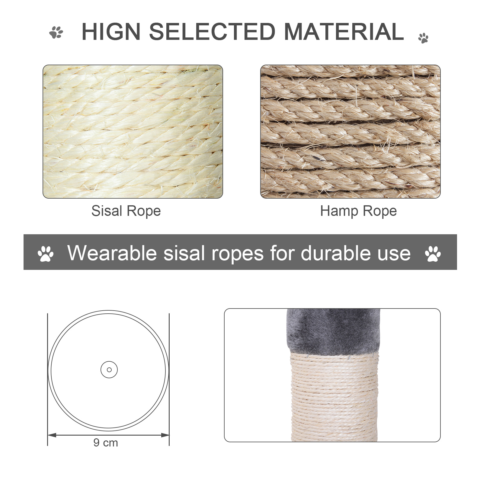  102" Adjustable Height Floor to Ceiling Cat Tree, 5 Level Cat Tower with Scratching Posts, Hammock, Gray