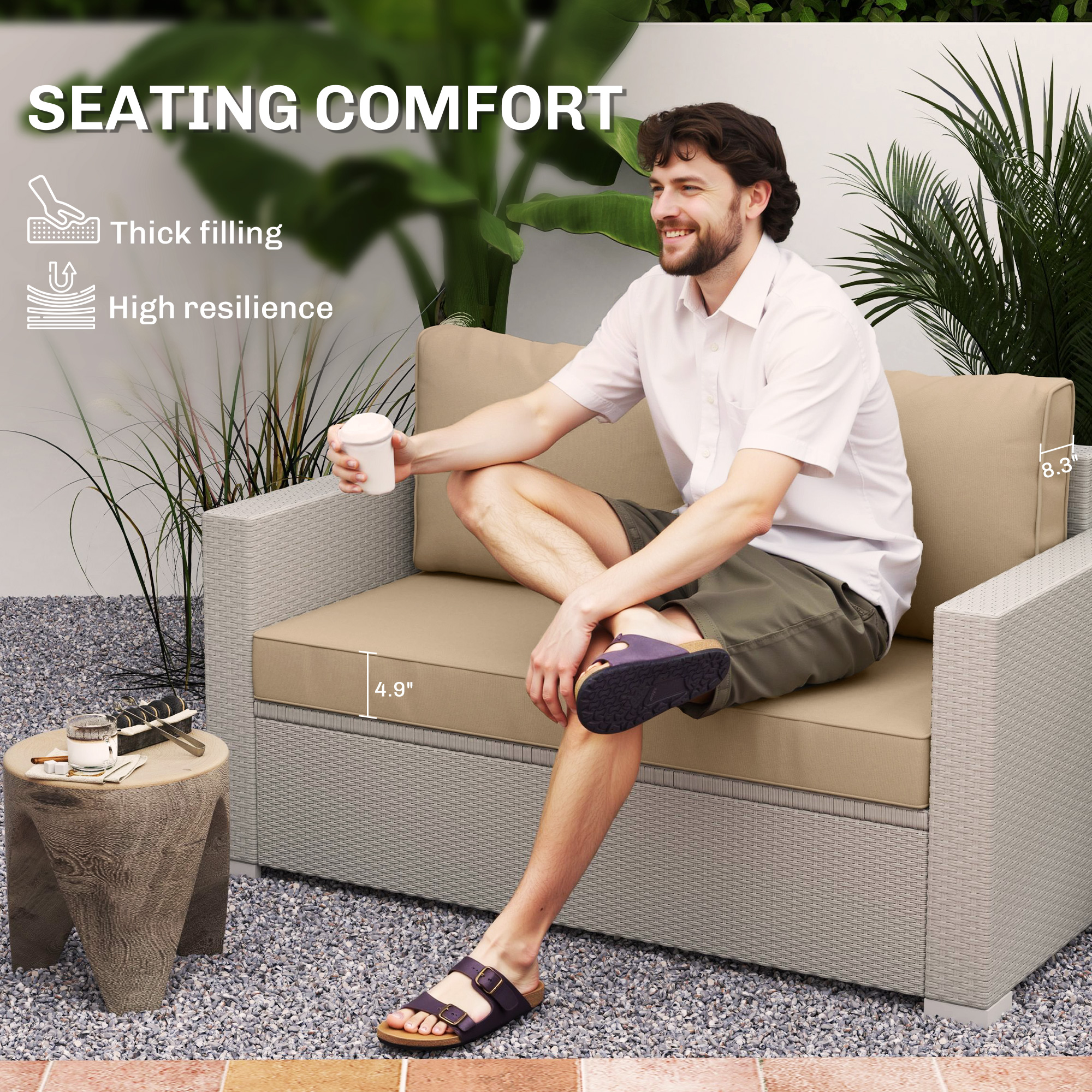 2 Seat Patio Furniture Cushions — photo 8