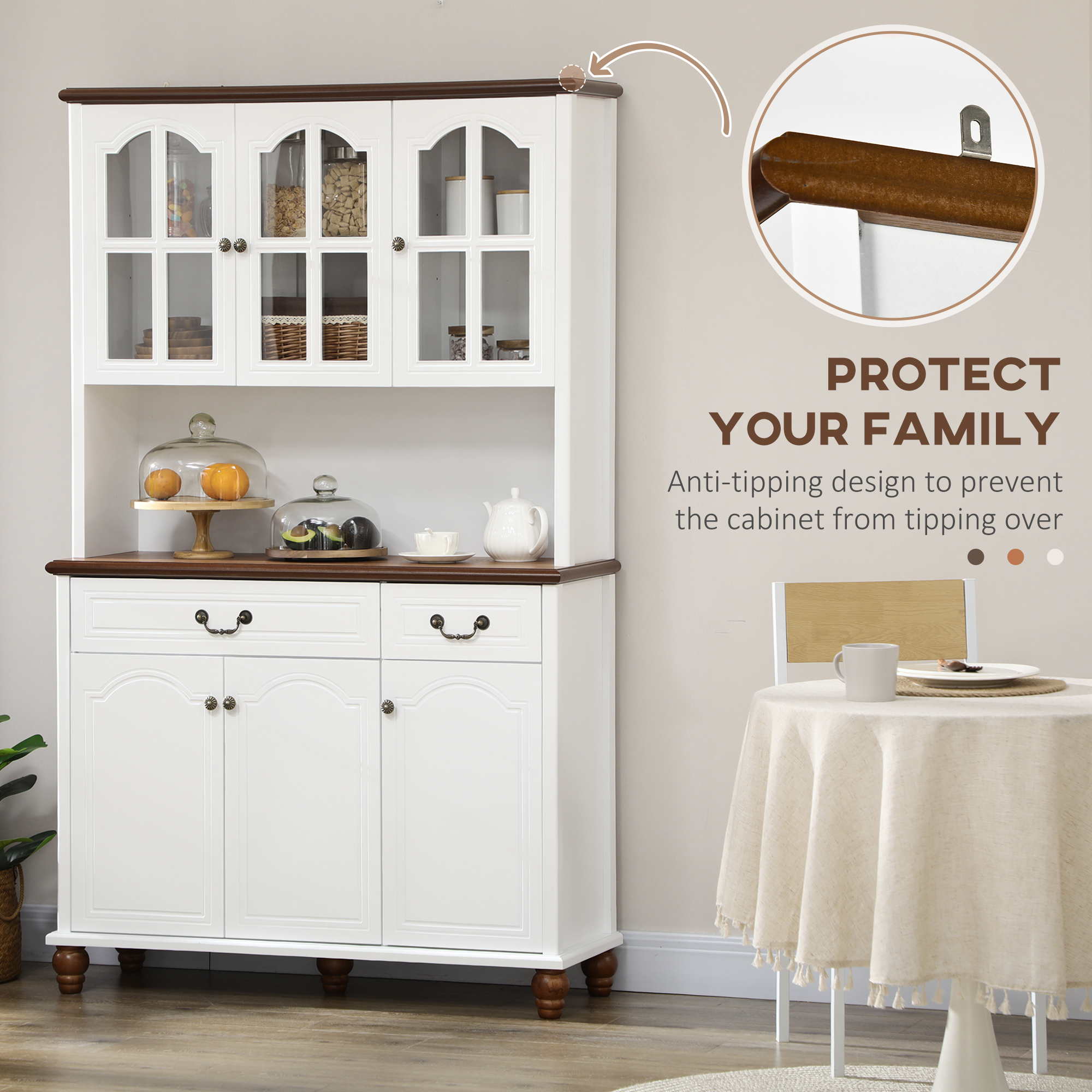 Kitchen Buffet with Hutch view 4