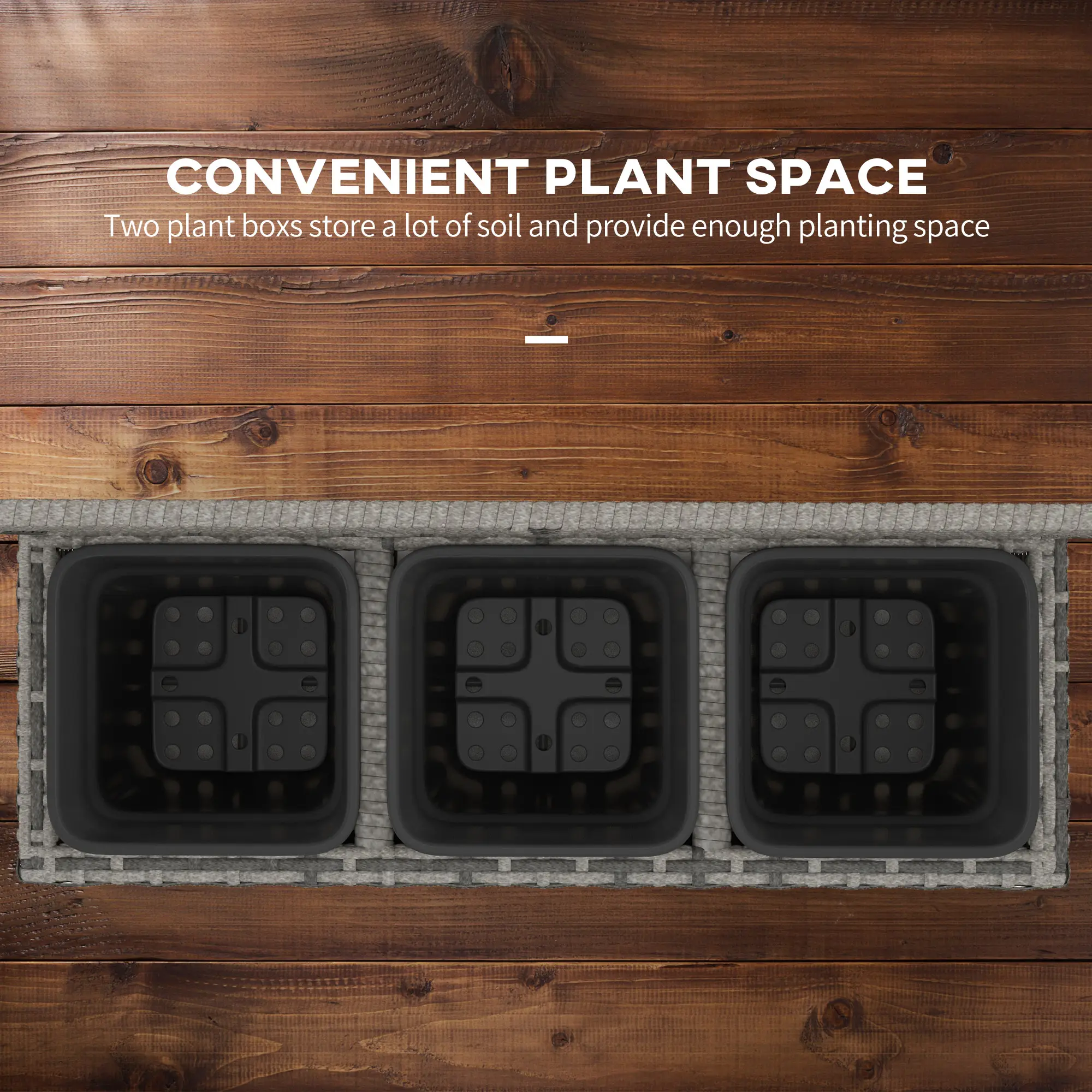 33L Garden PE Rattan Planter