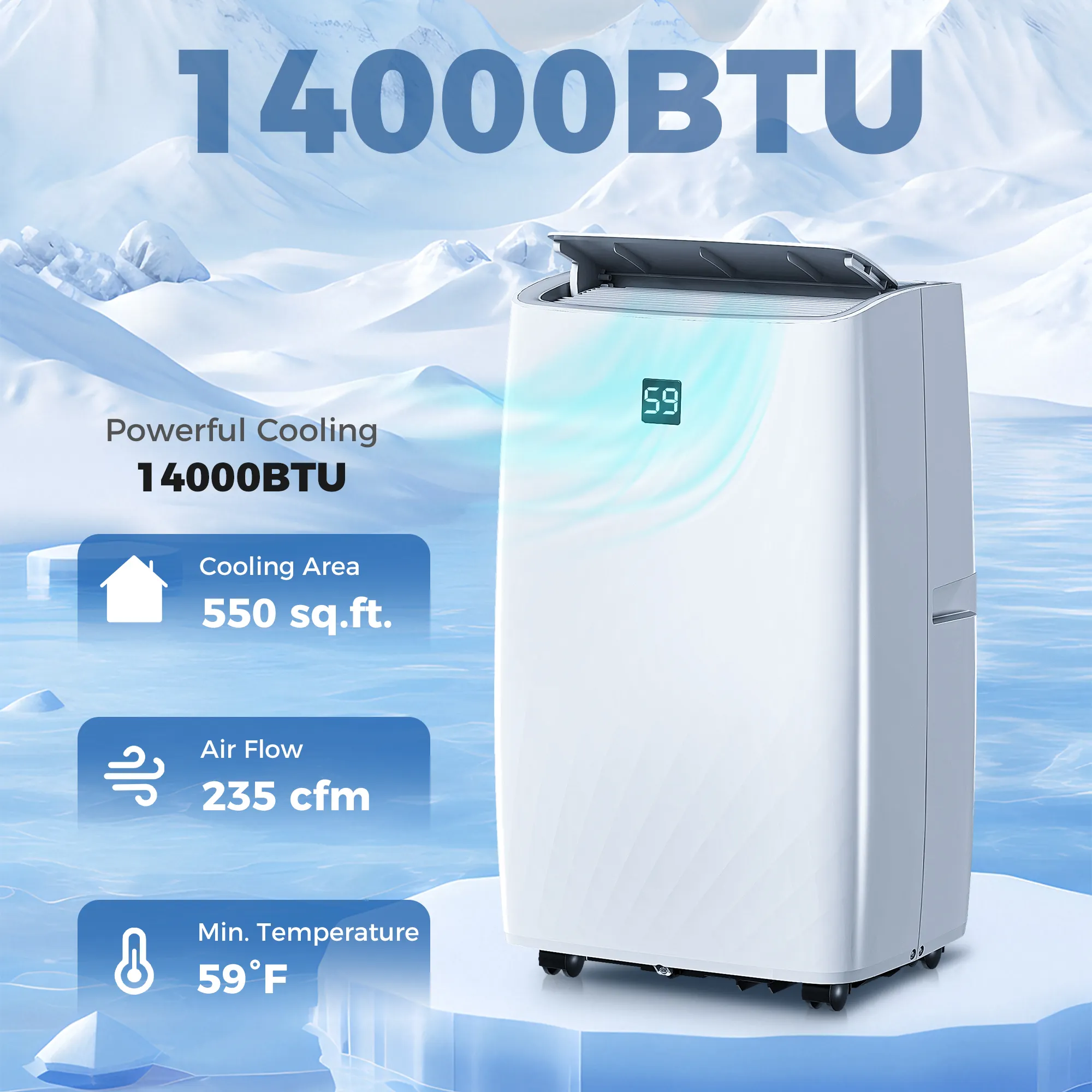 12000 BTU Portable Air Conditioner, AC Unit