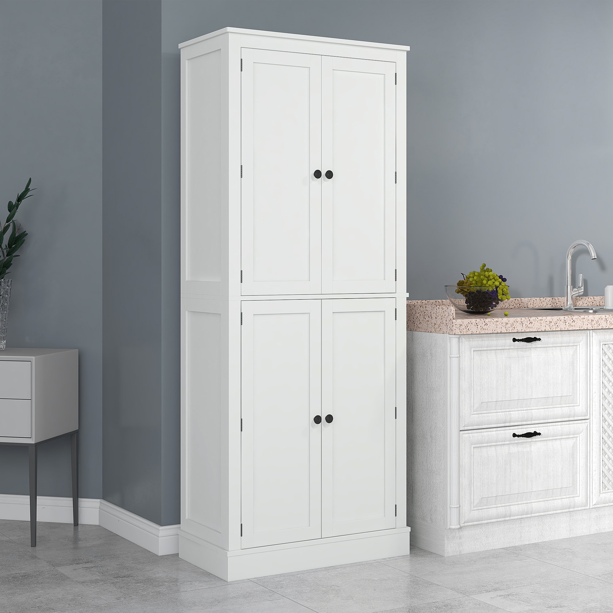 72" Kitchen Pantry Storage Cabinet view 5