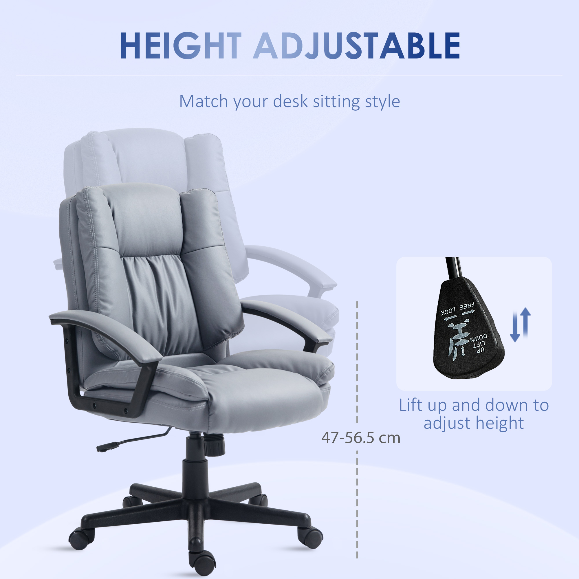 Office chair, computer desk chair, mid back executive chair