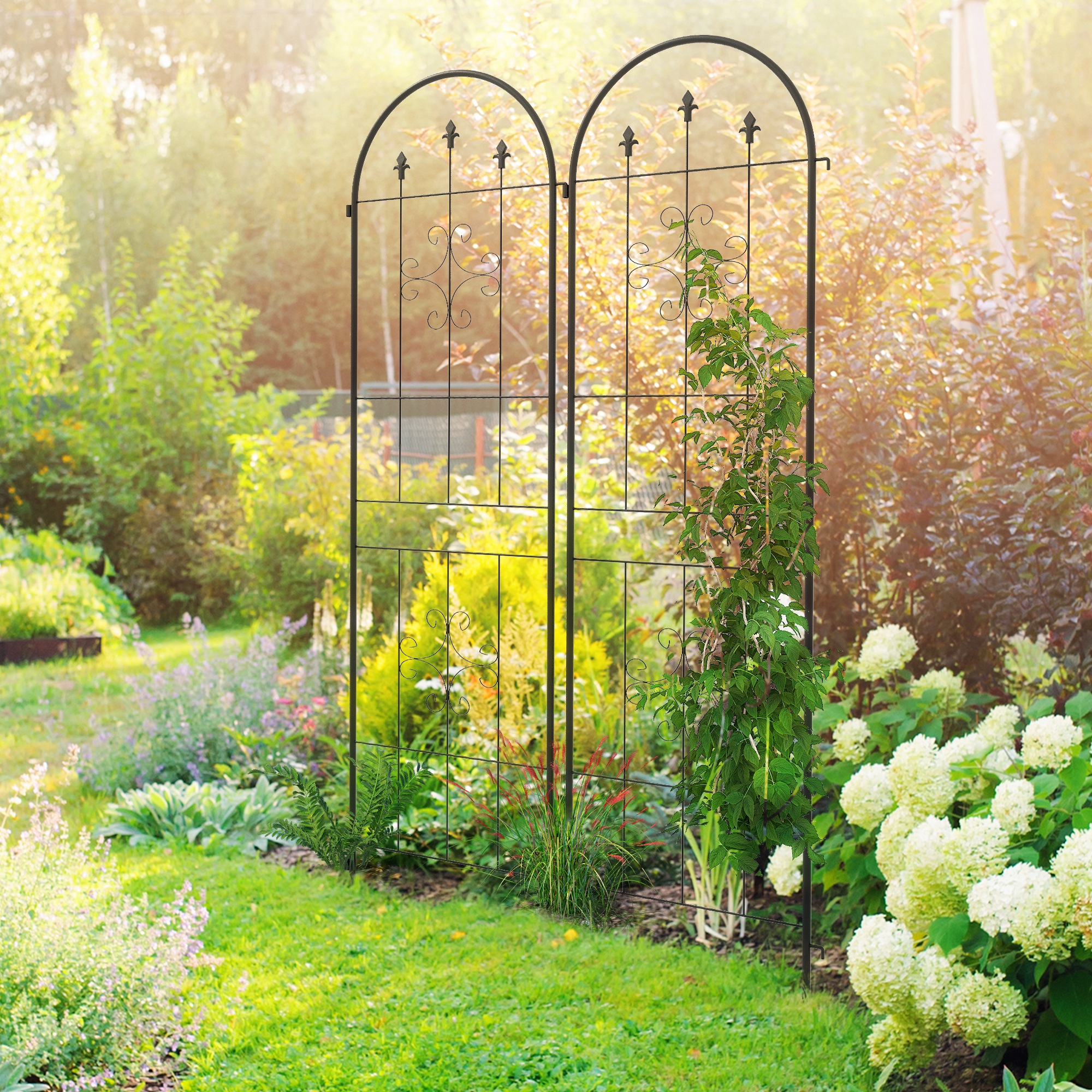 Set Of Two Spiral Anchor Garden Trellis Panels — image 4