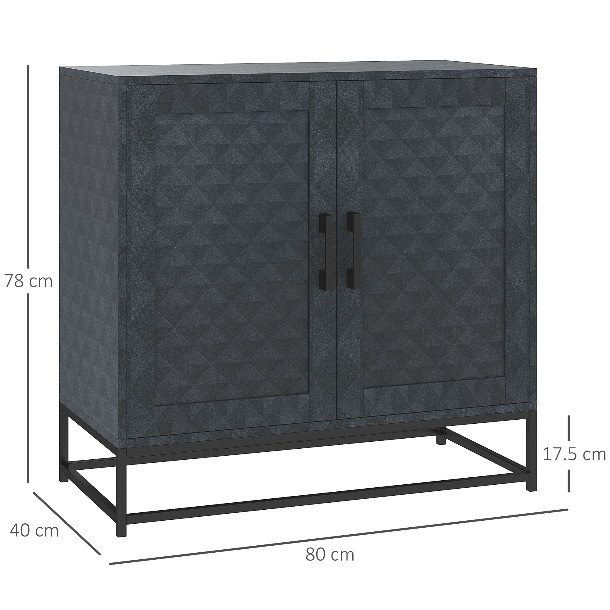 Modern Sideboard, Freestanding Storage Cabinet With Adjustable Shelf And 2 — image 2
